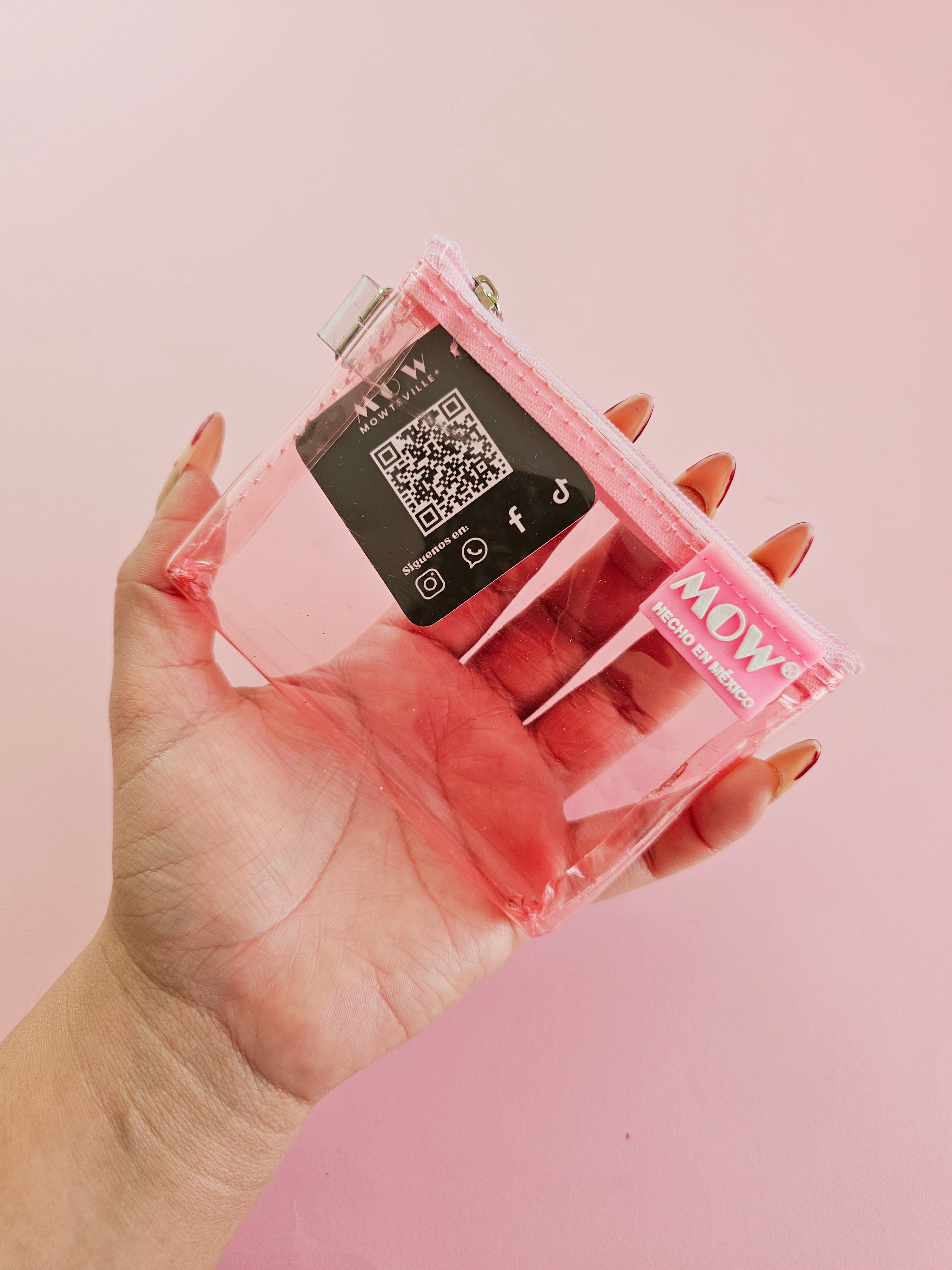Monedero Neo Rosa Transparente