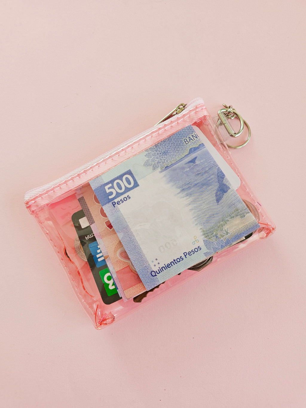 Monedero Neo Rosa Transparente