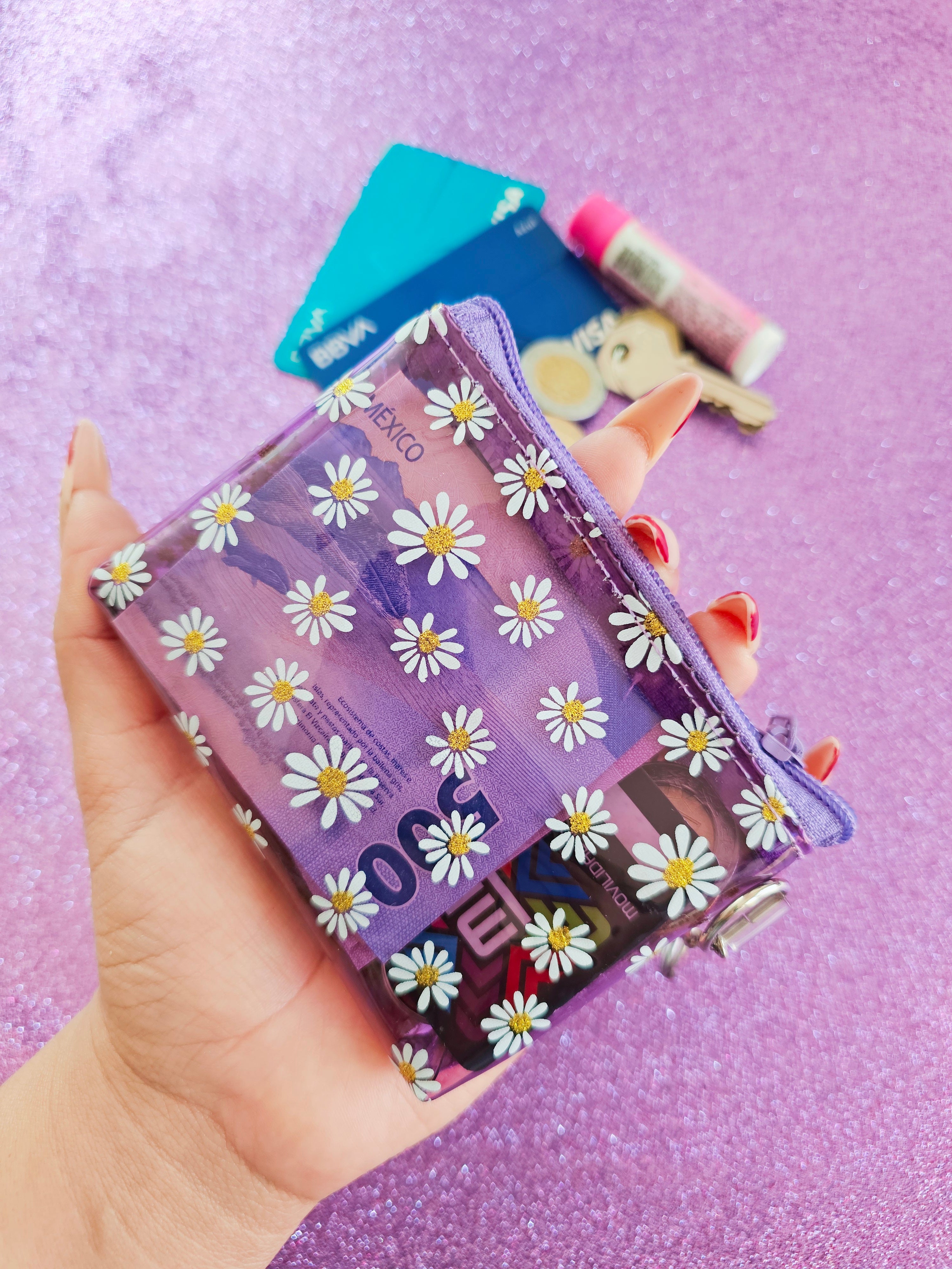 Monedero Neo Lila Margaritas