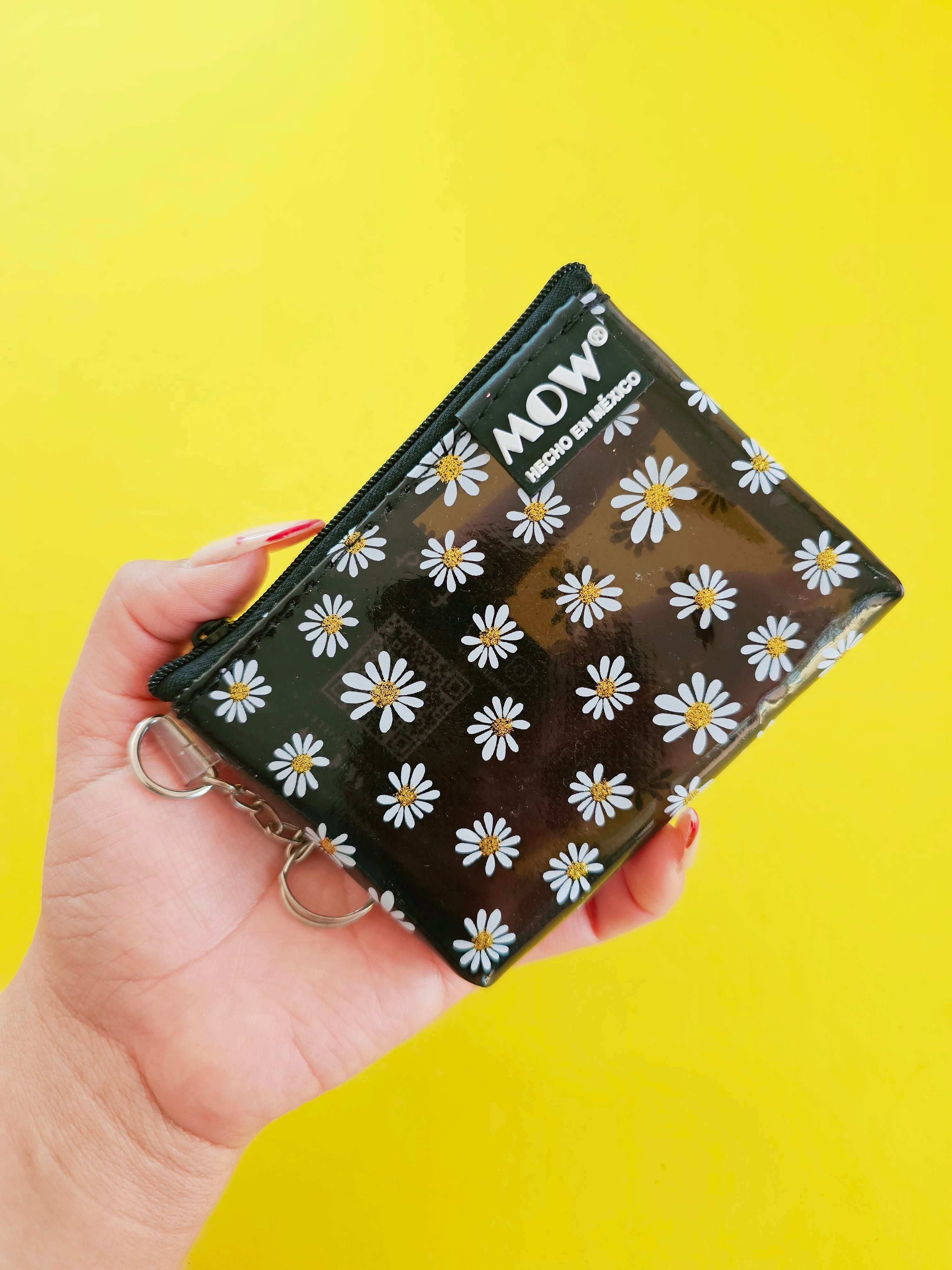 Monedero Neo Negro Margaritas