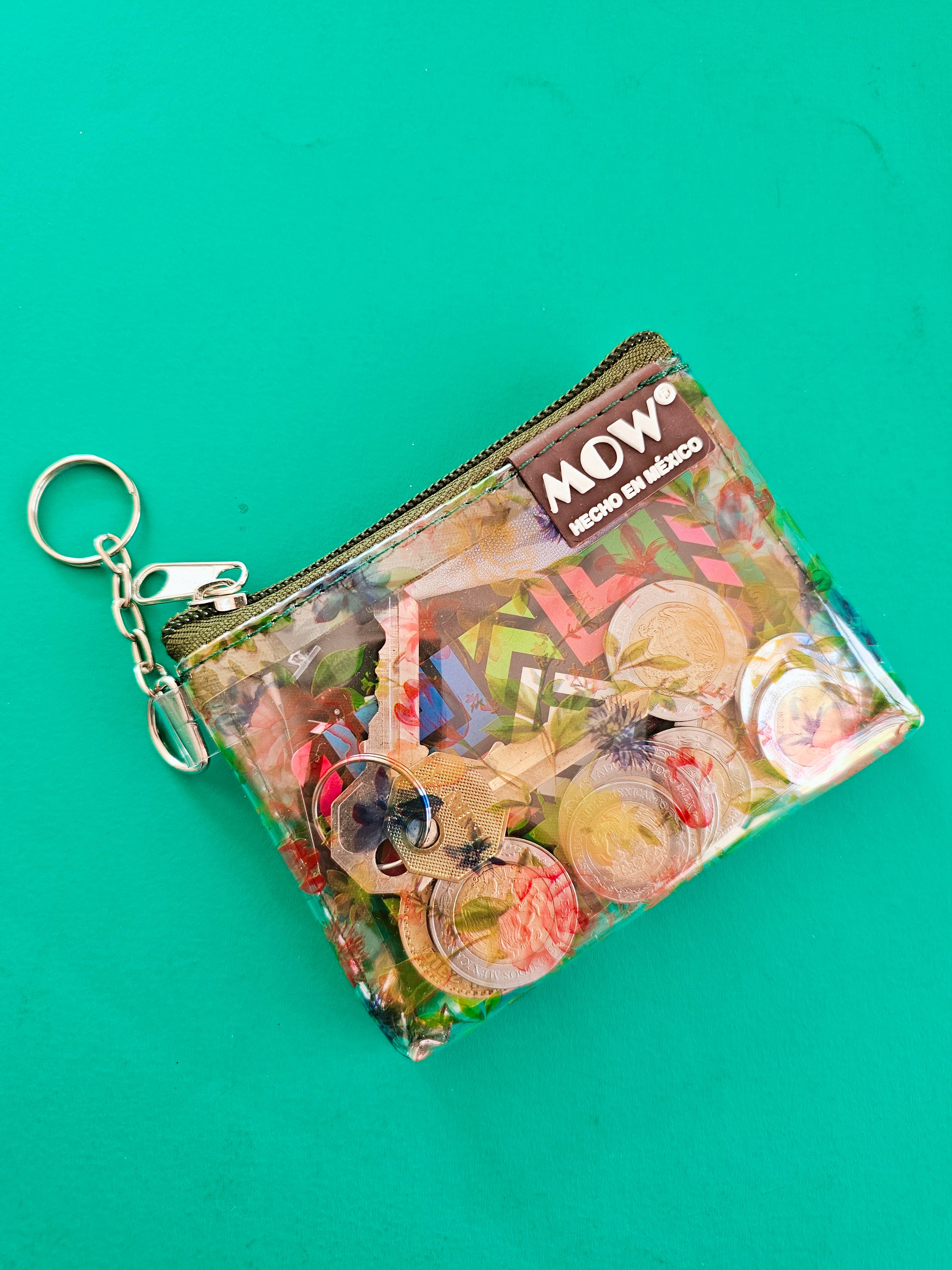 Monedero Neo Floral Verde