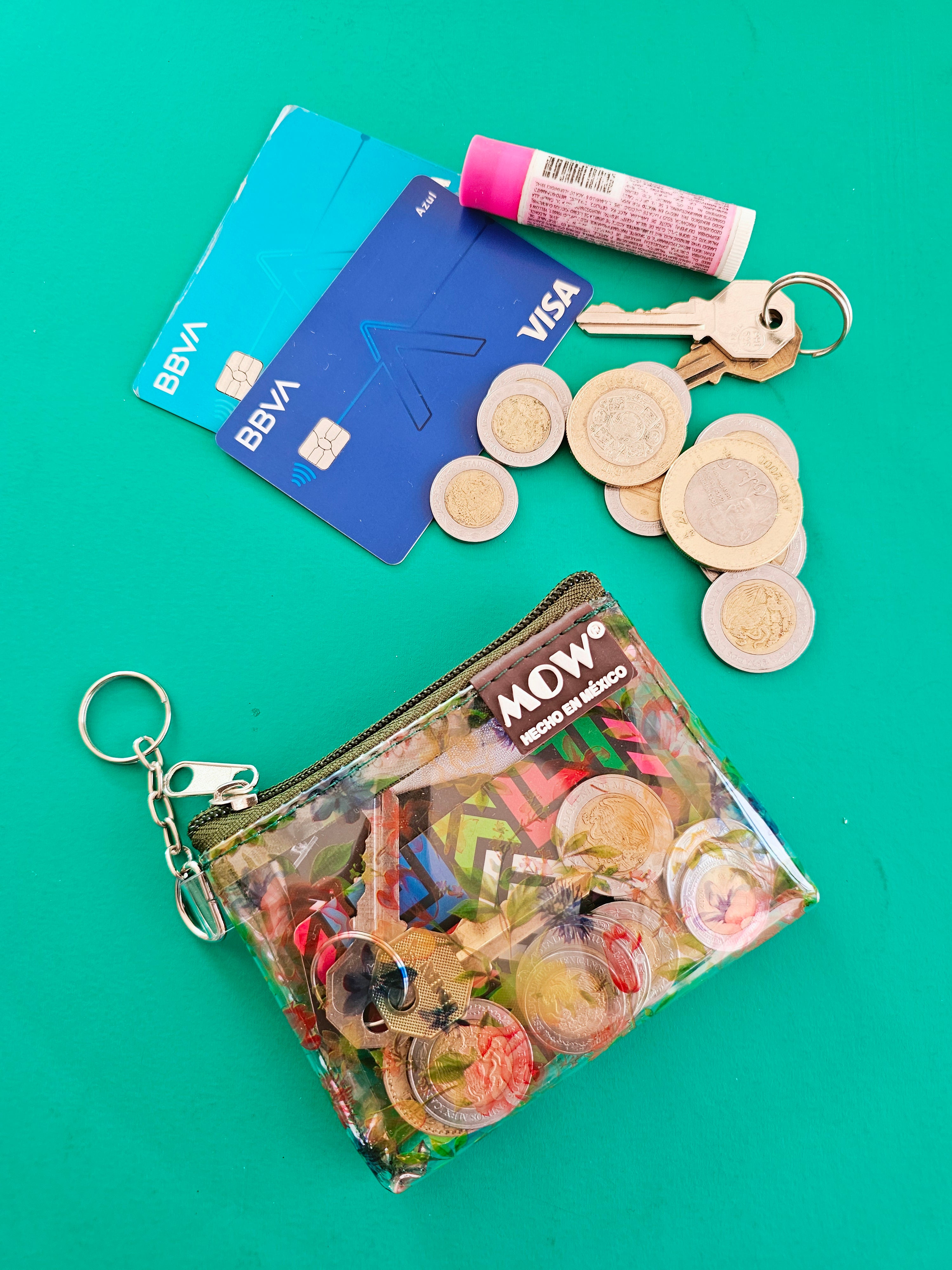 Monedero Neo Floral Verde