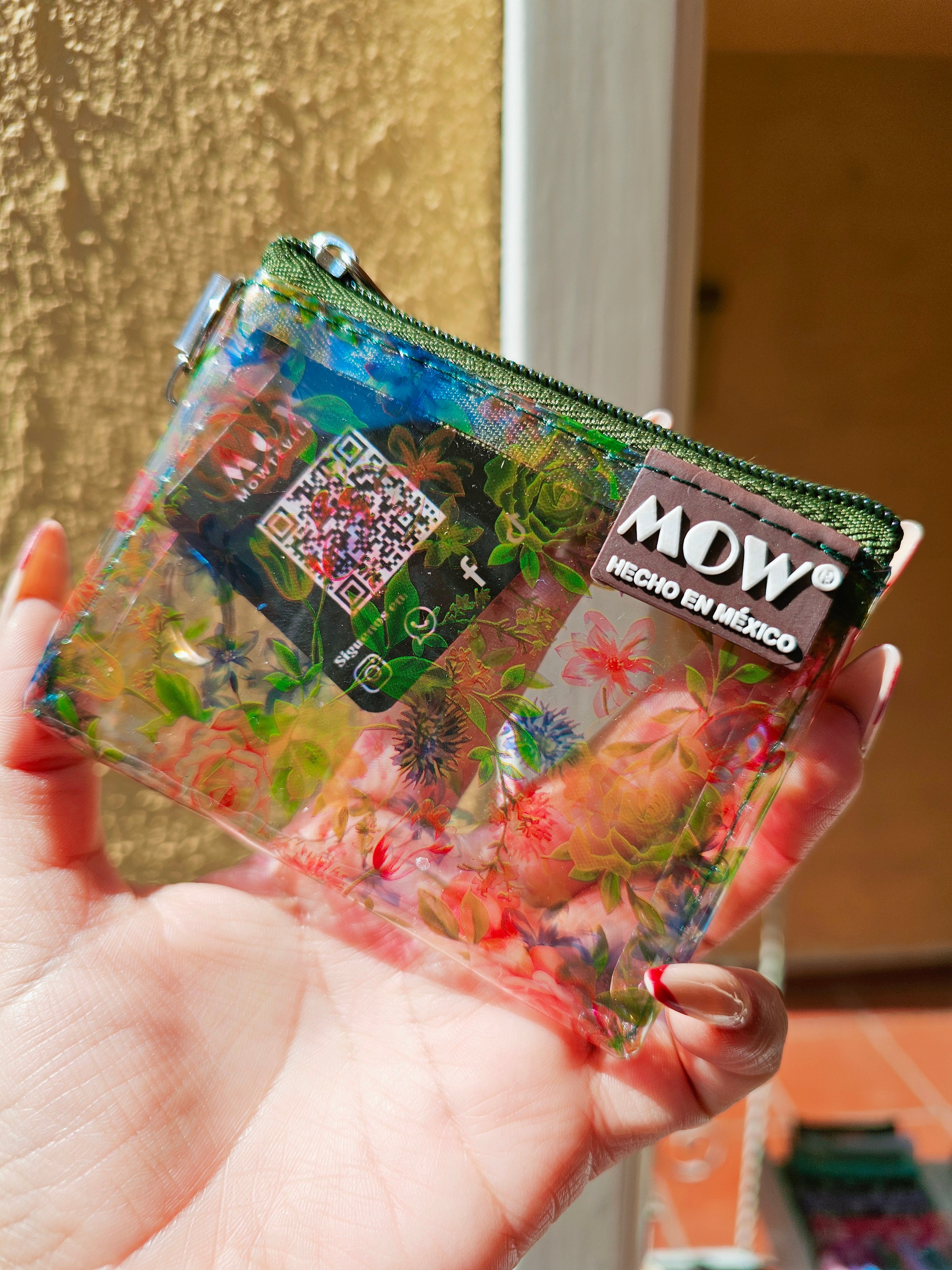 Monedero Neo Floral Verde