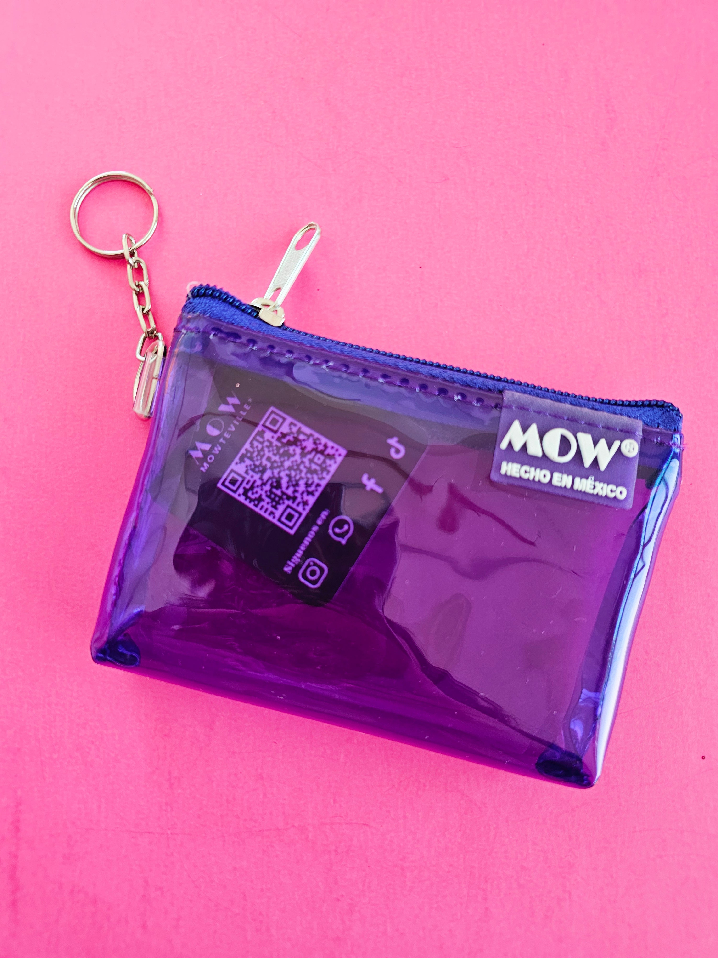 Monedero Neo Morado Transparente