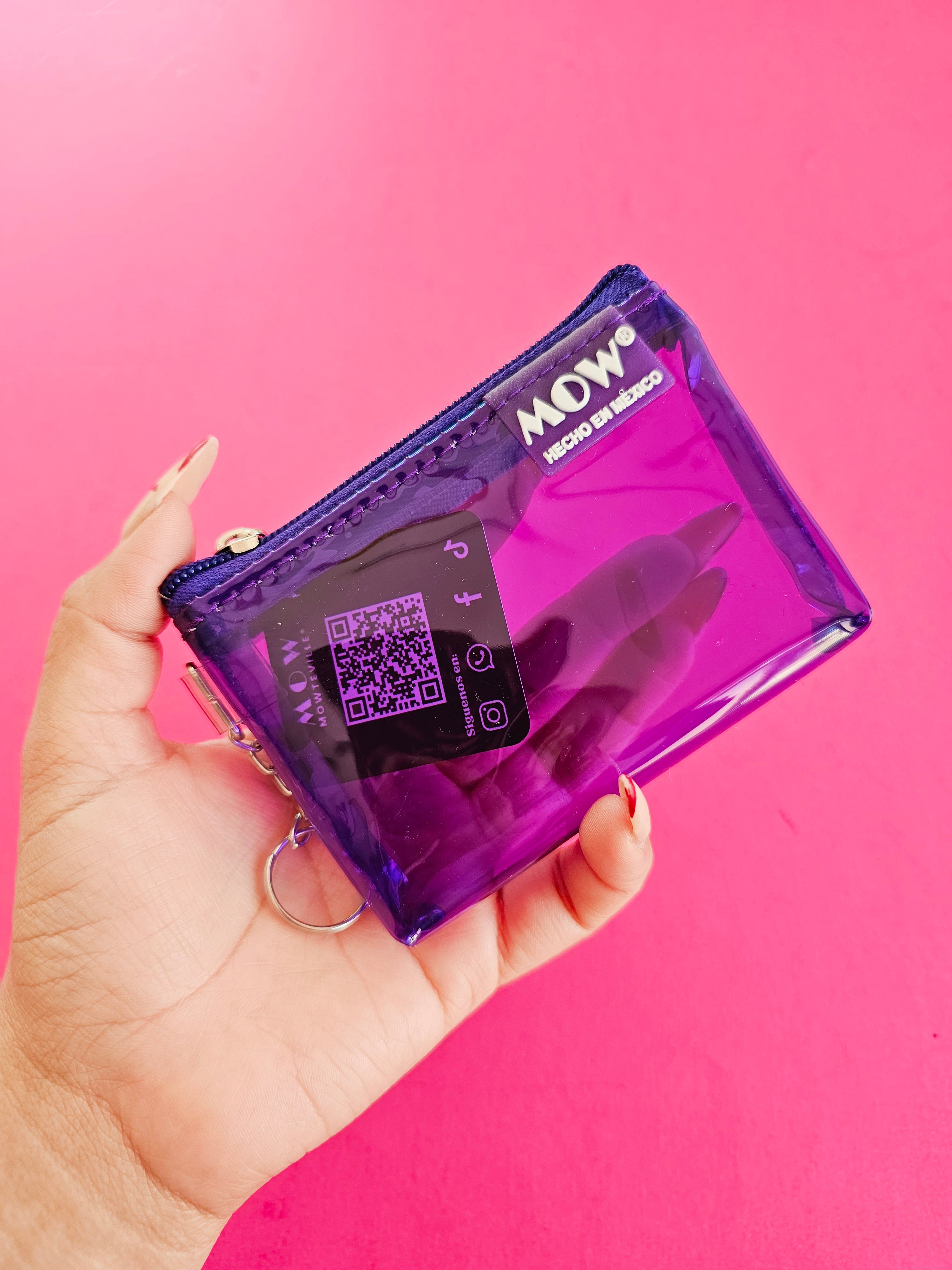 Monedero Neo Morado Transparente