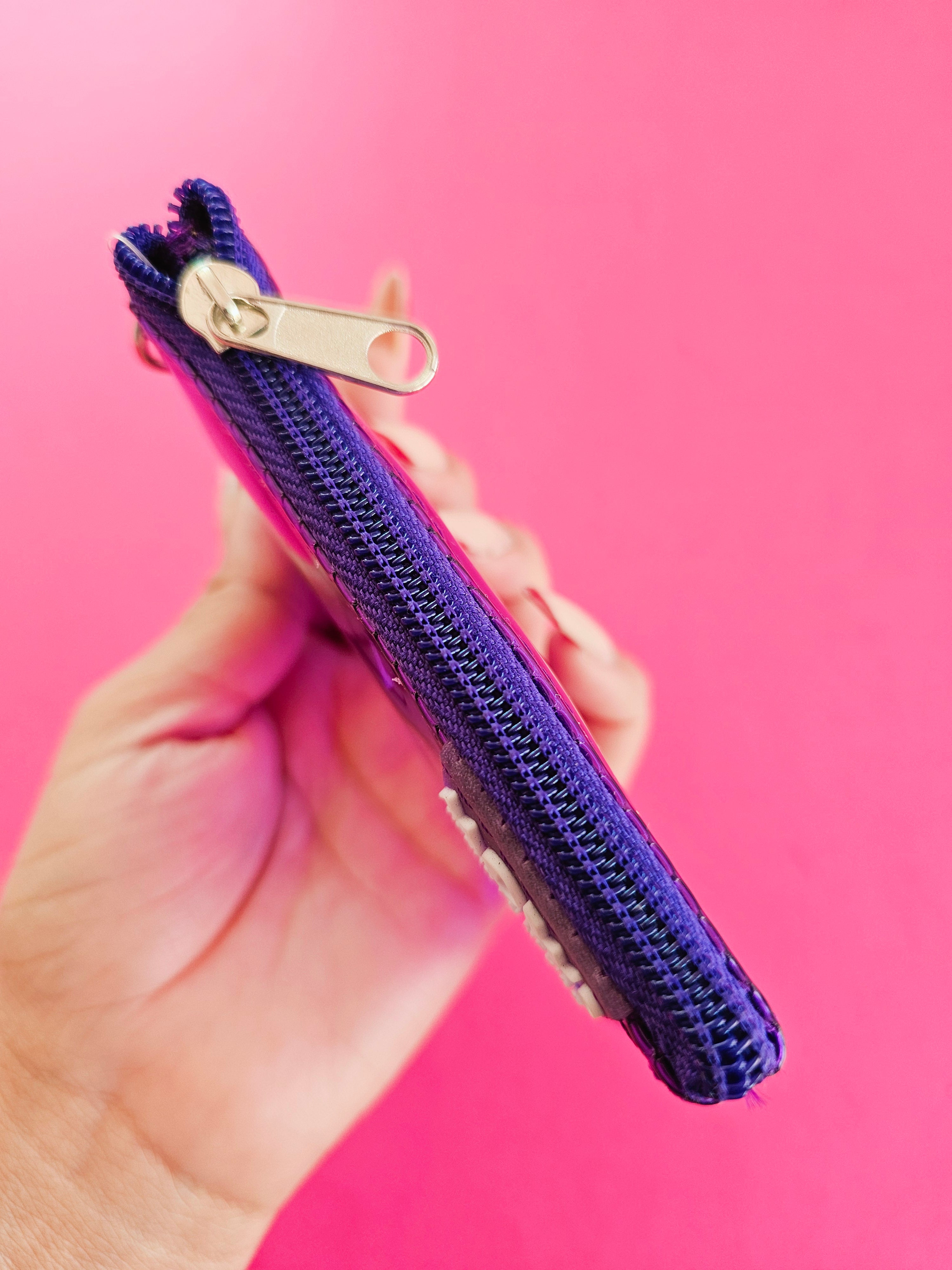 Monedero Neo Morado Transparente