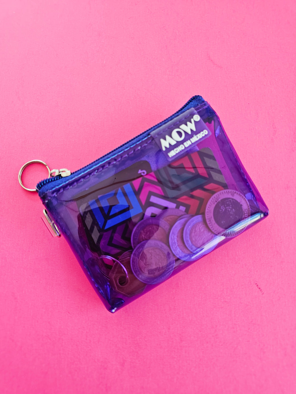 Monedero Neo Morado Transparente