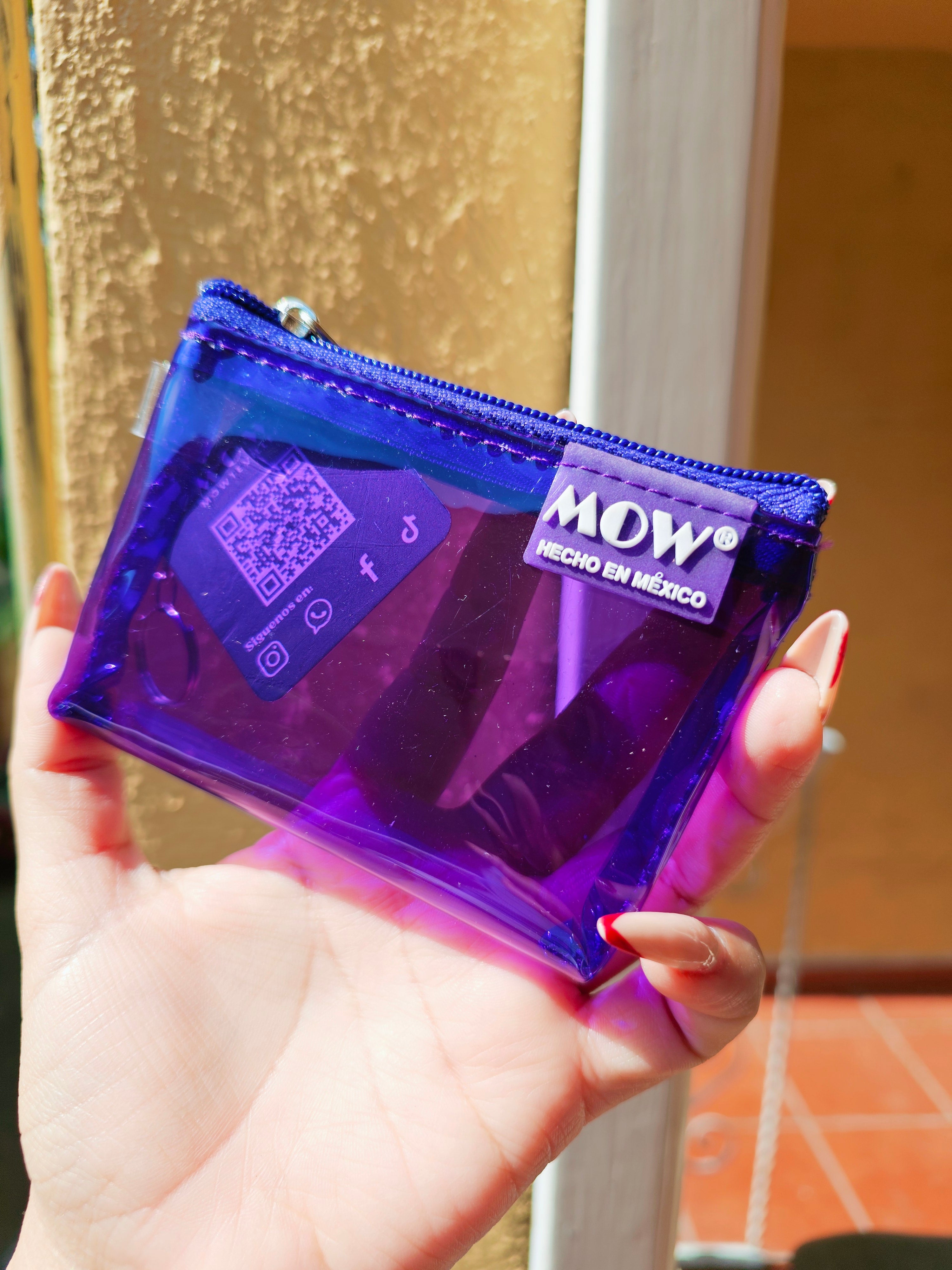 Monedero Neo Morado Transparente