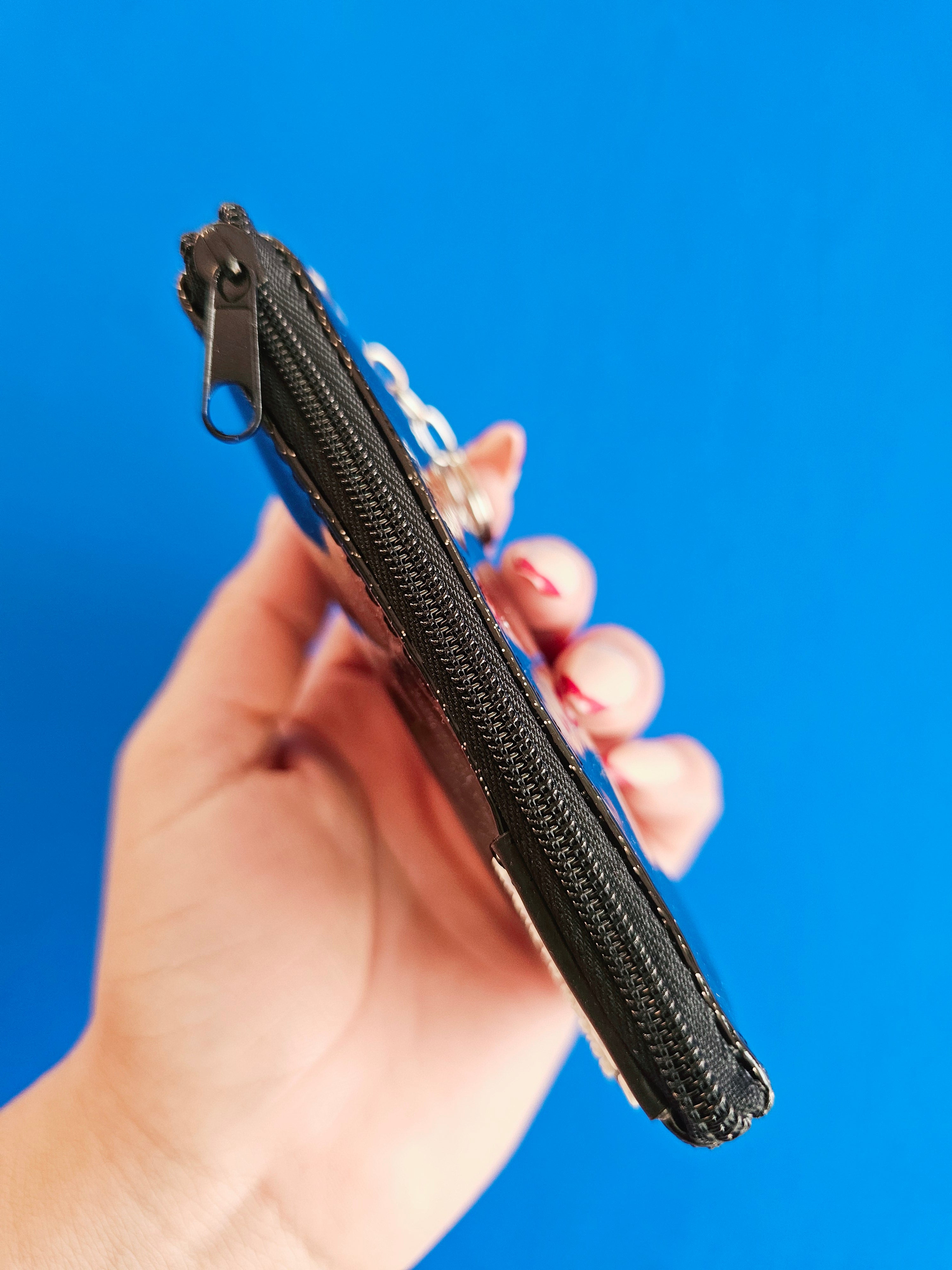 Monedero Neo Negro Glitter