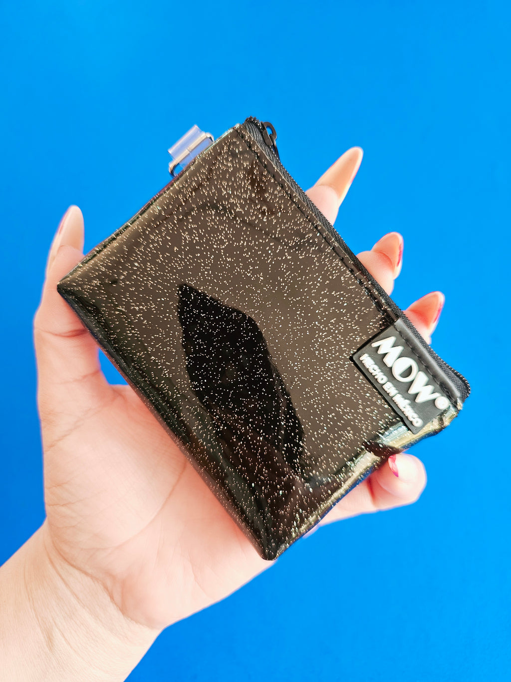 Monedero Neo Negro Glitter