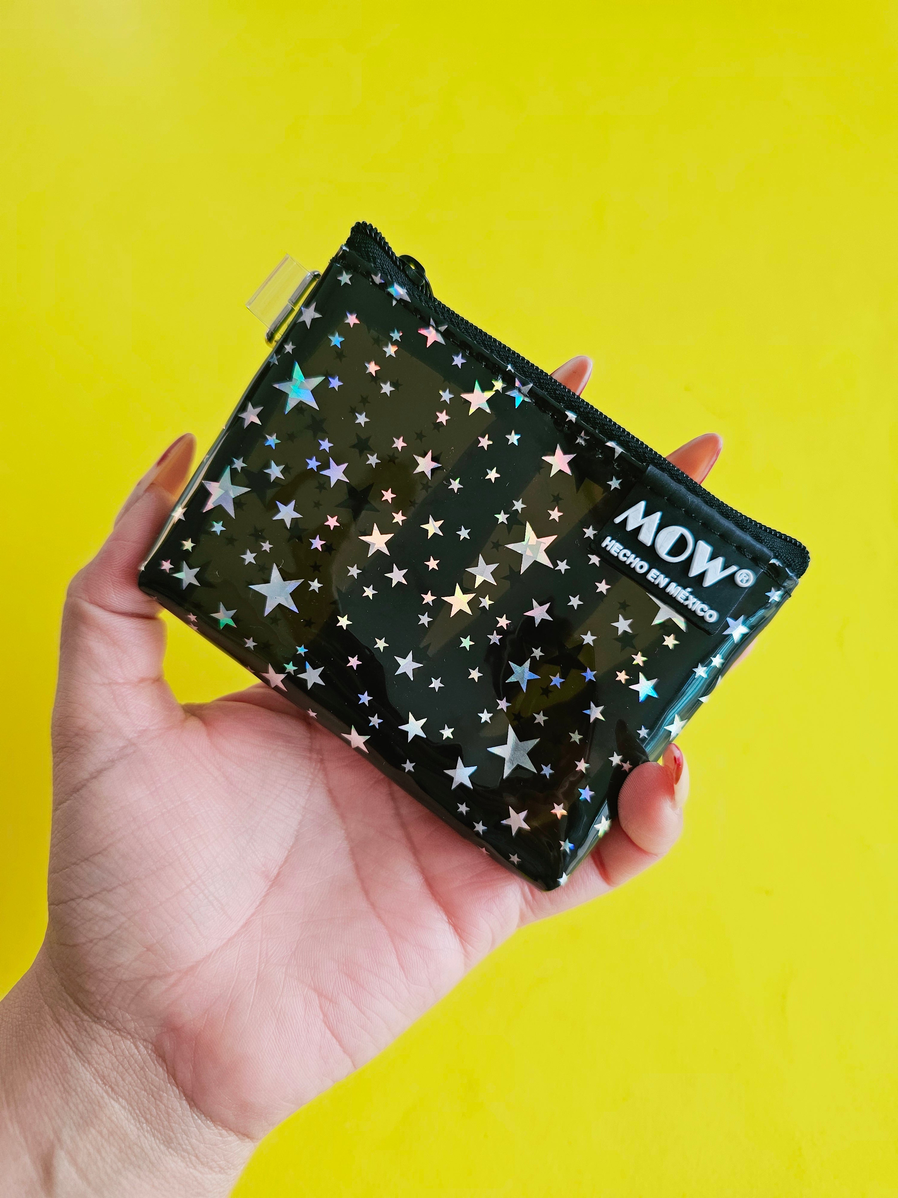 Monedero Neo Negro Estrellas