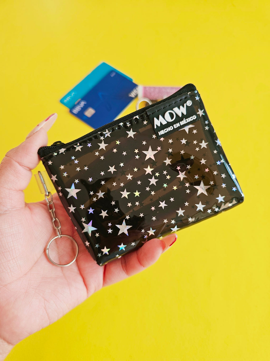 Monedero Neo Negro Estrellas