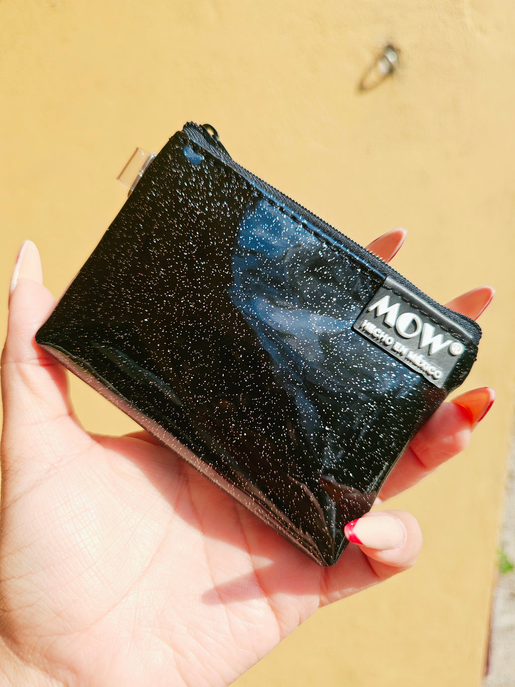 Monedero Neo Negro Glitter
