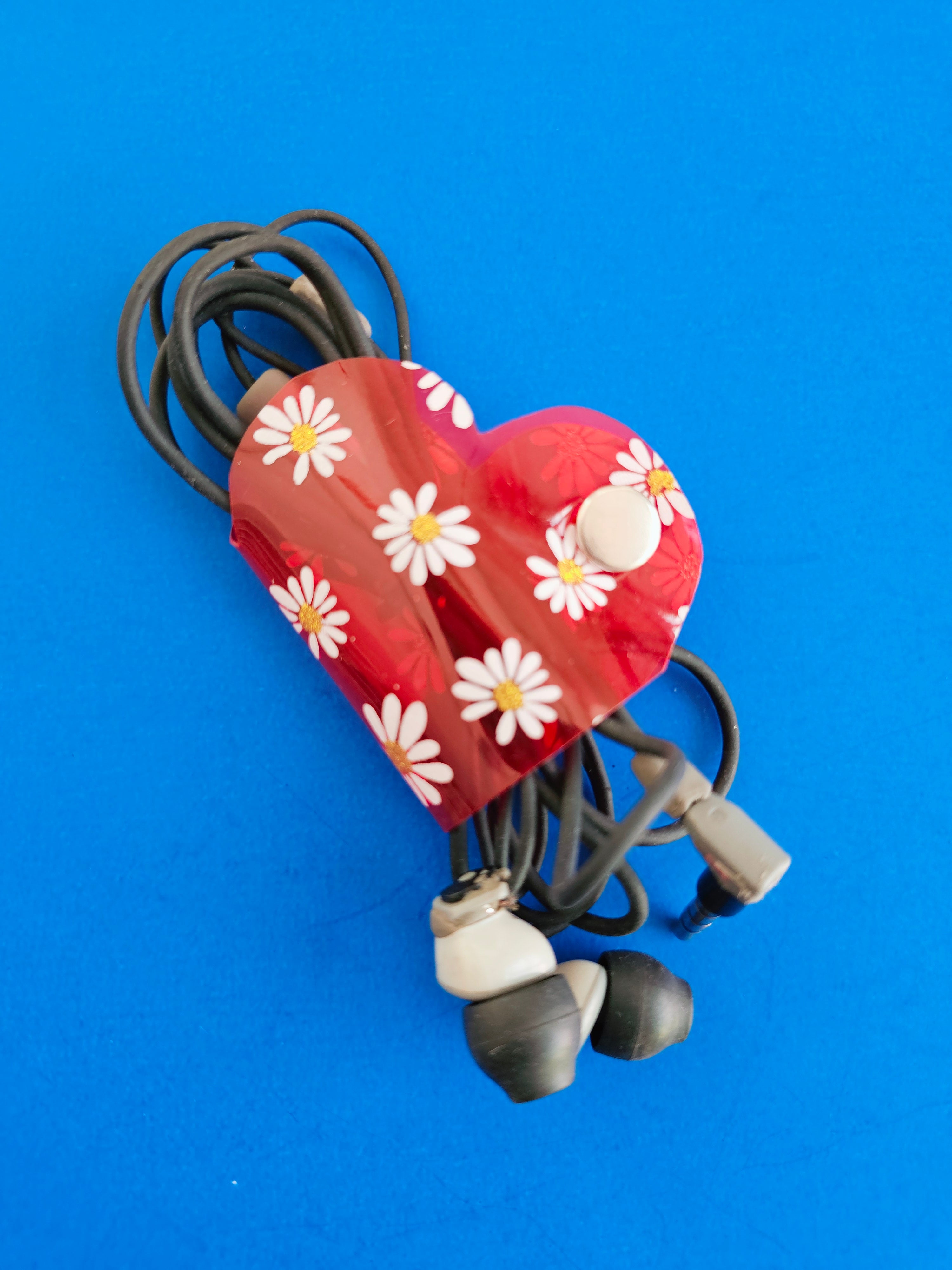 Clip de Cable CH Rojo Margaritas