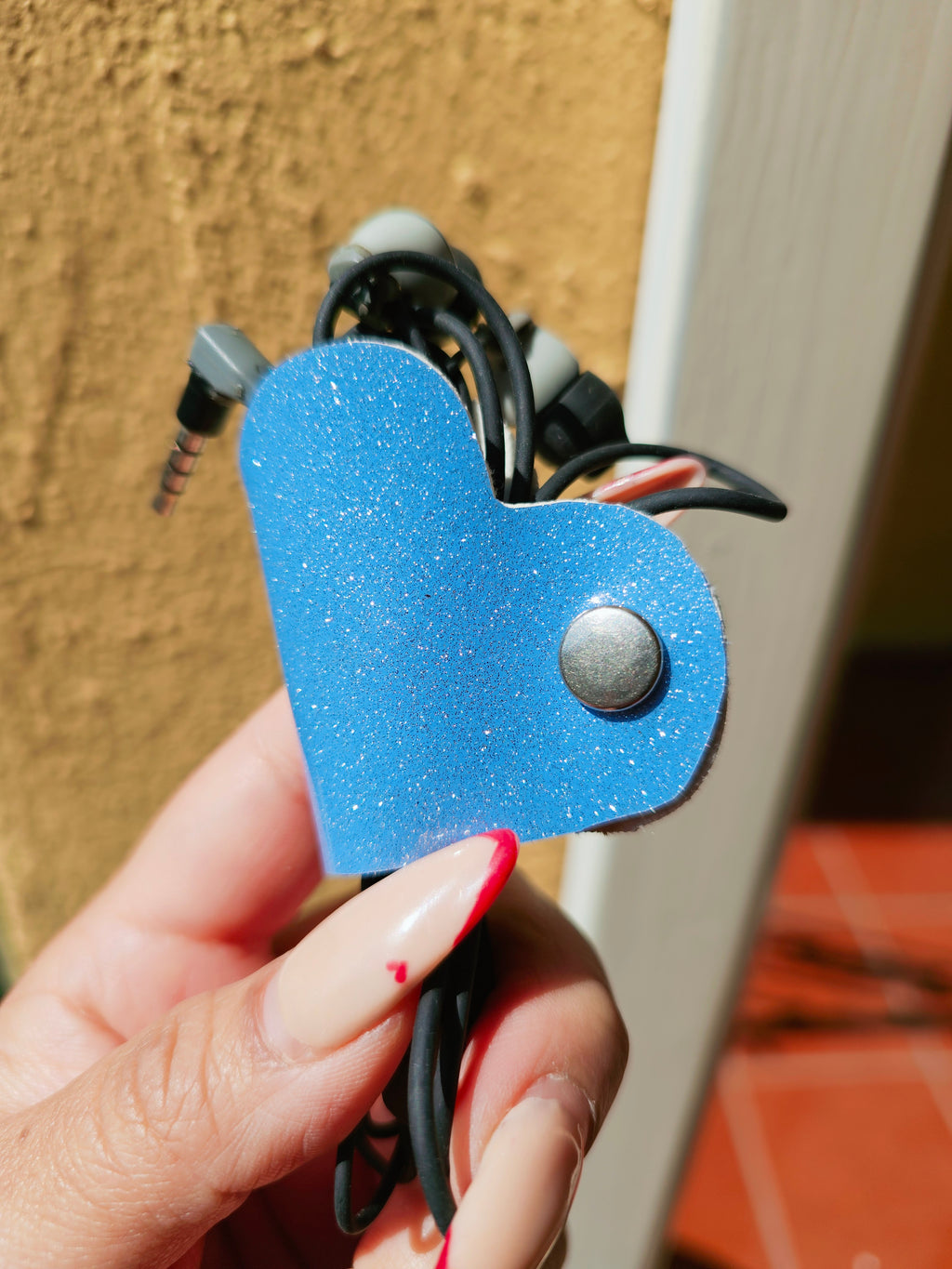 Clip de Cable CH Azul Glitter