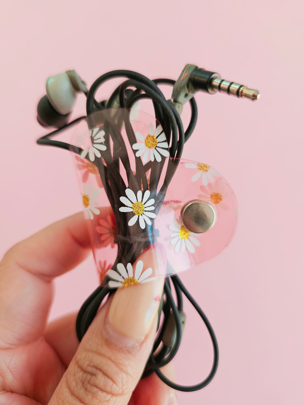 Clip de Cable CH Rosa Margaritas