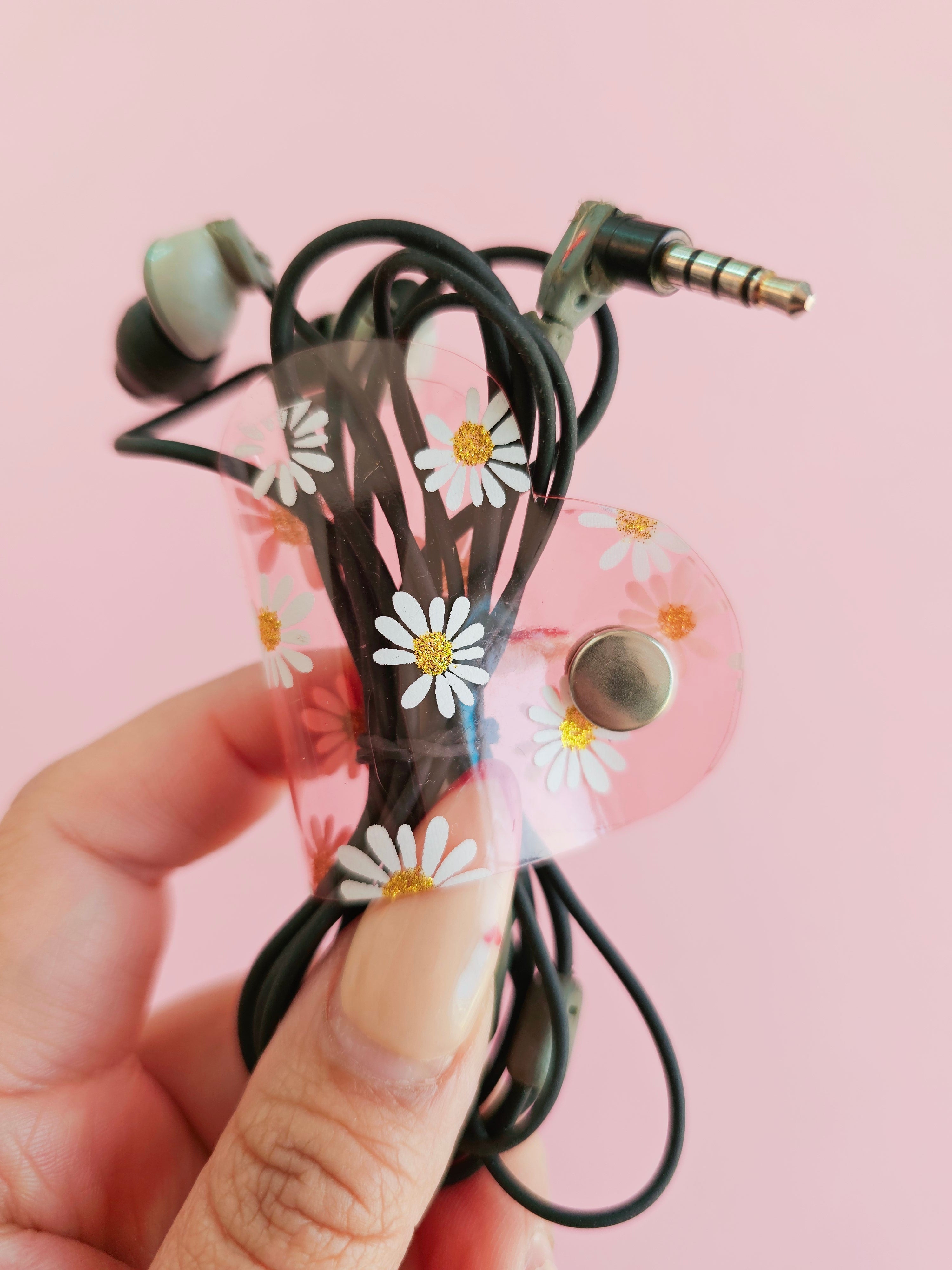 Clip de Cable CH Rosa Margaritas