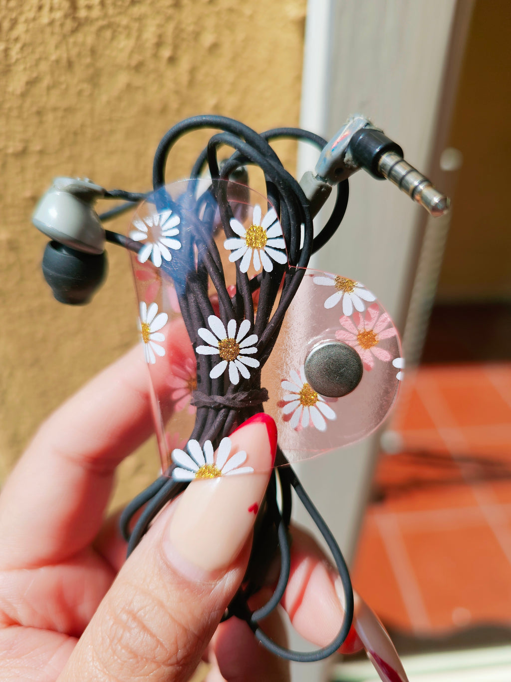 Clip de Cable CH Rosa Margaritas