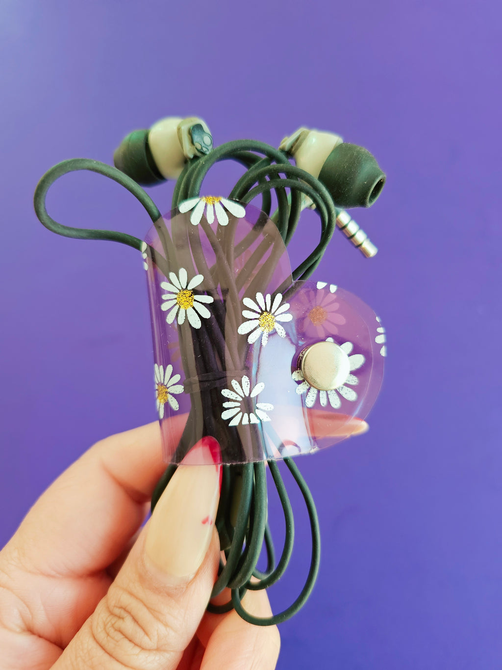 Clip de Cable CH Lila Margaritas