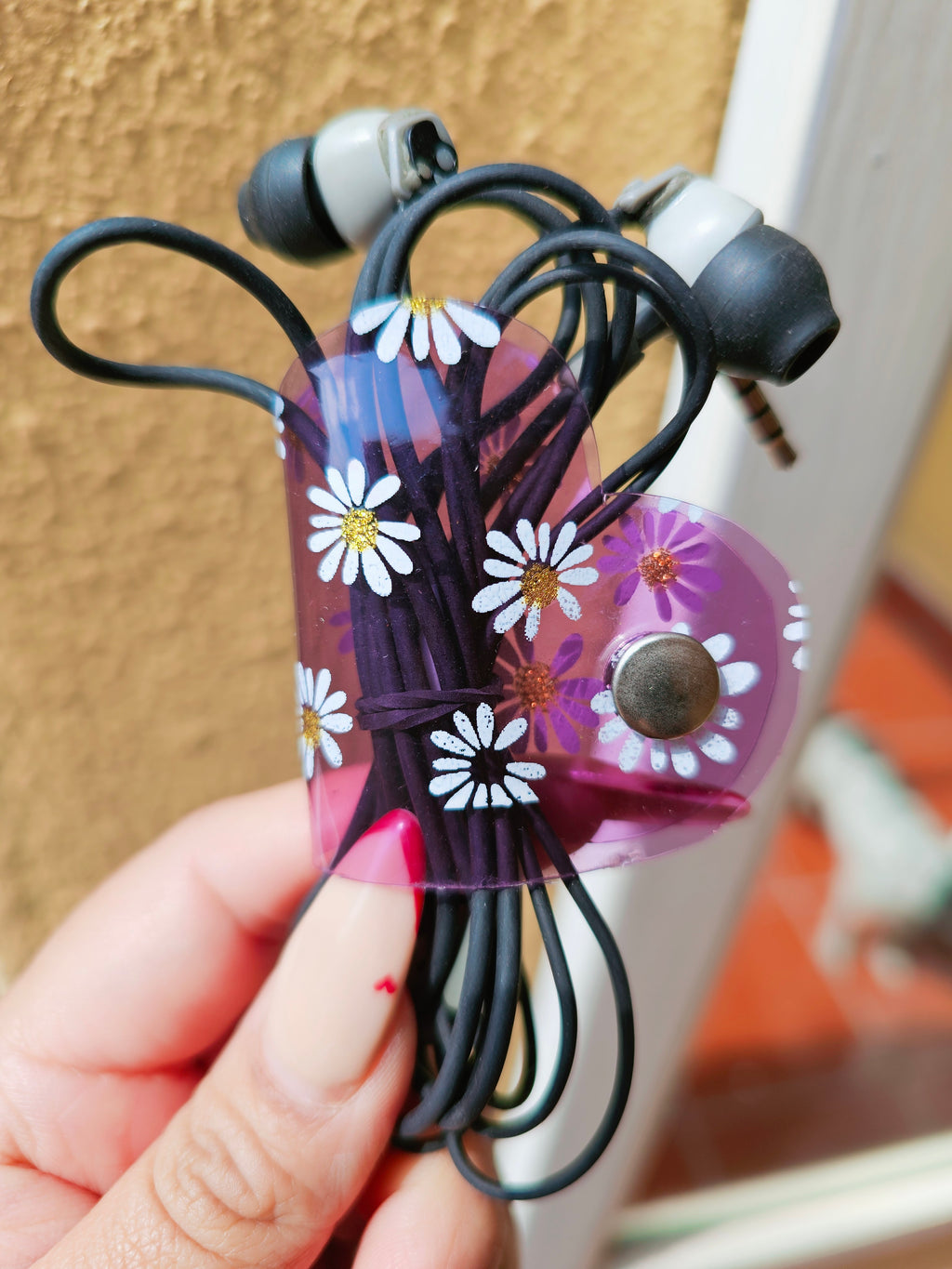 Clip de Cable CH Lila Margaritas