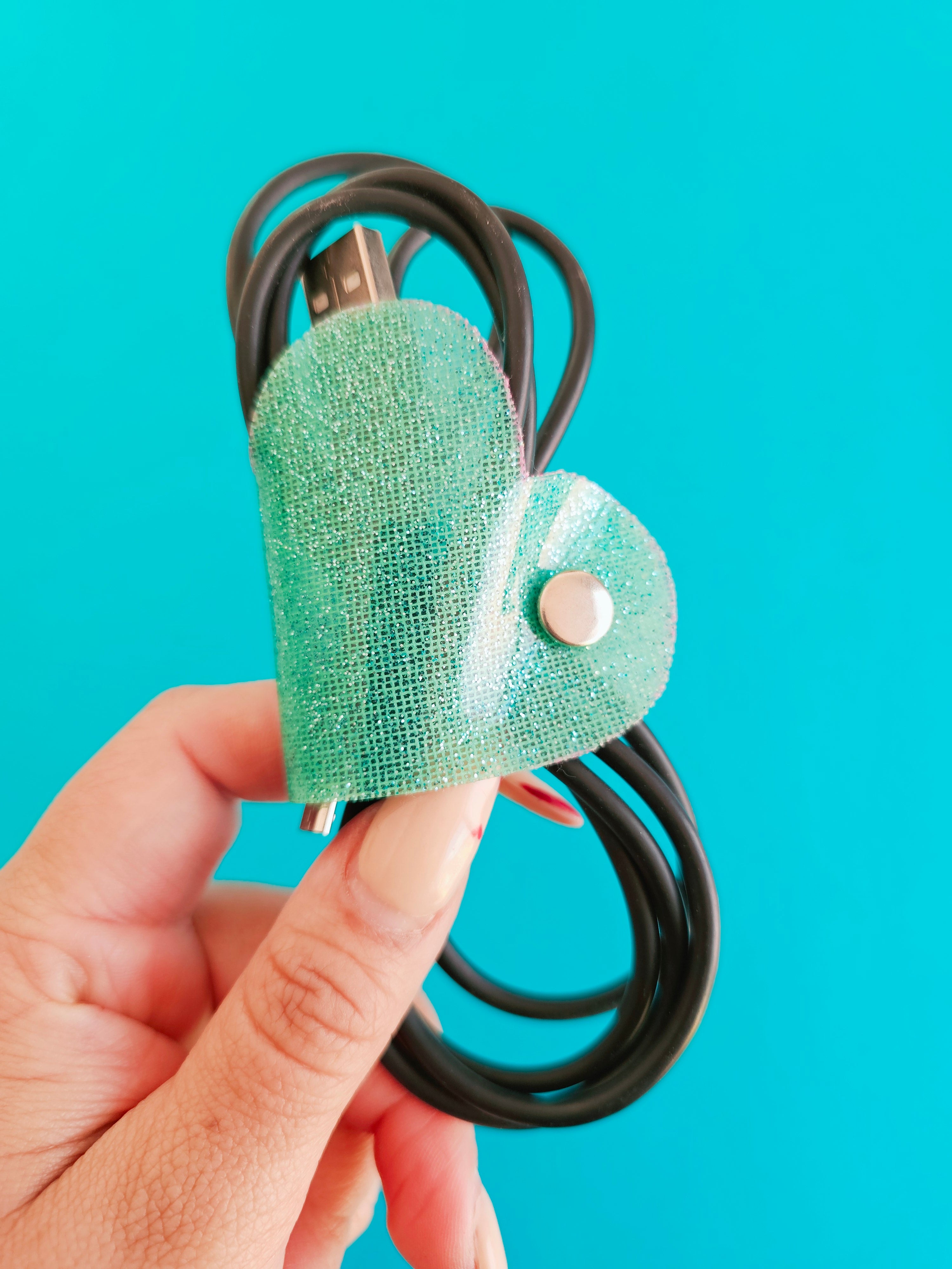 Clip de Cable GD Aqua Glitter