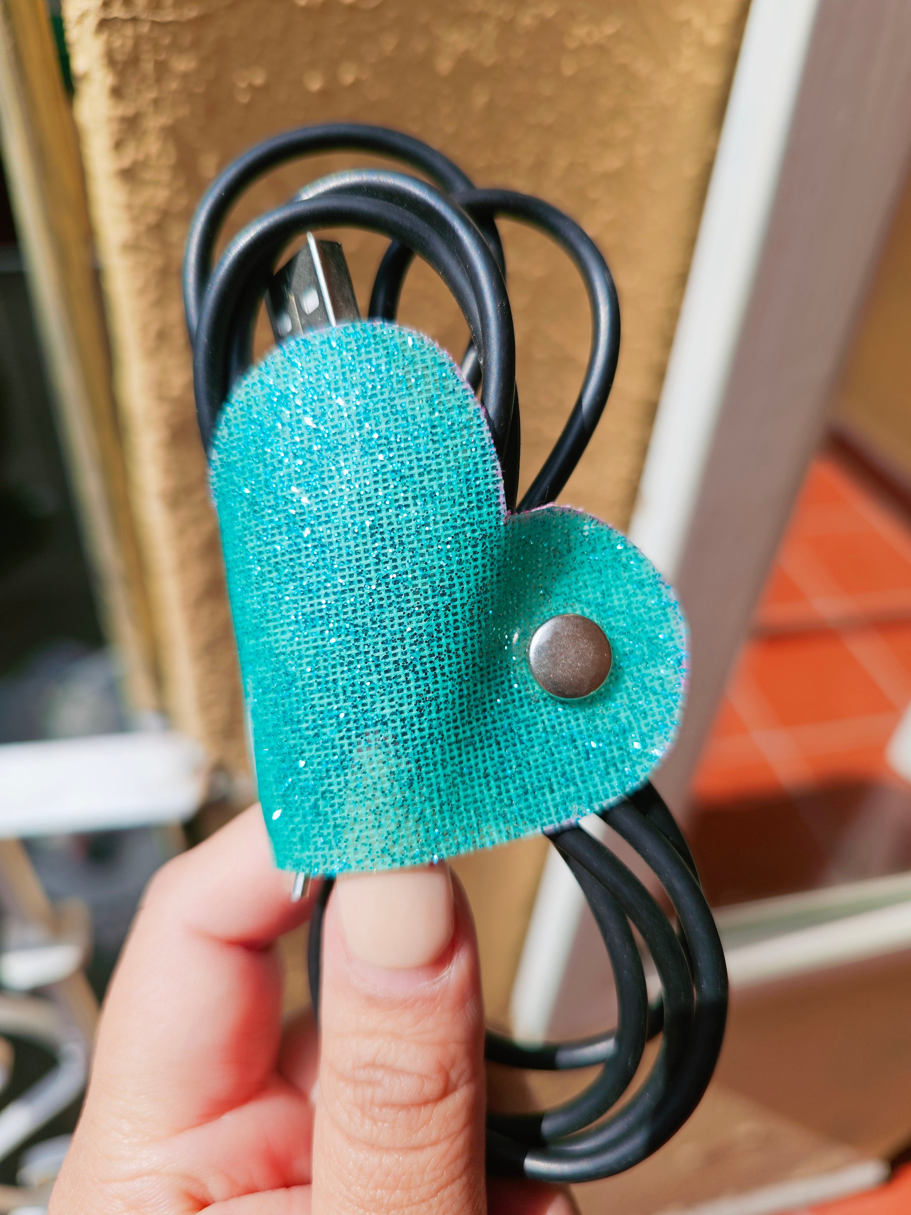 Clip de Cable GD Aqua Glitter