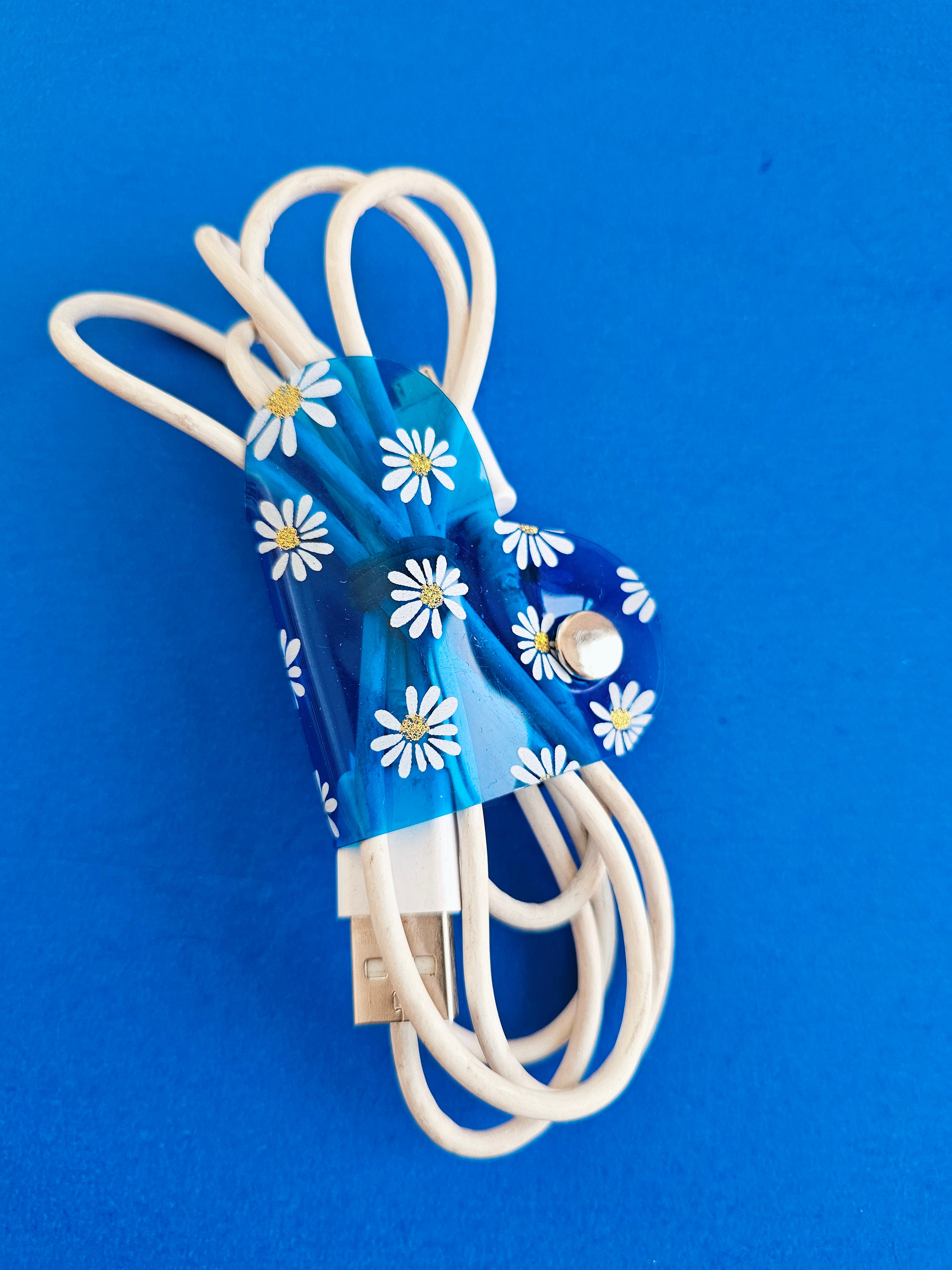 Clip de Cable GD Azul Margaritas