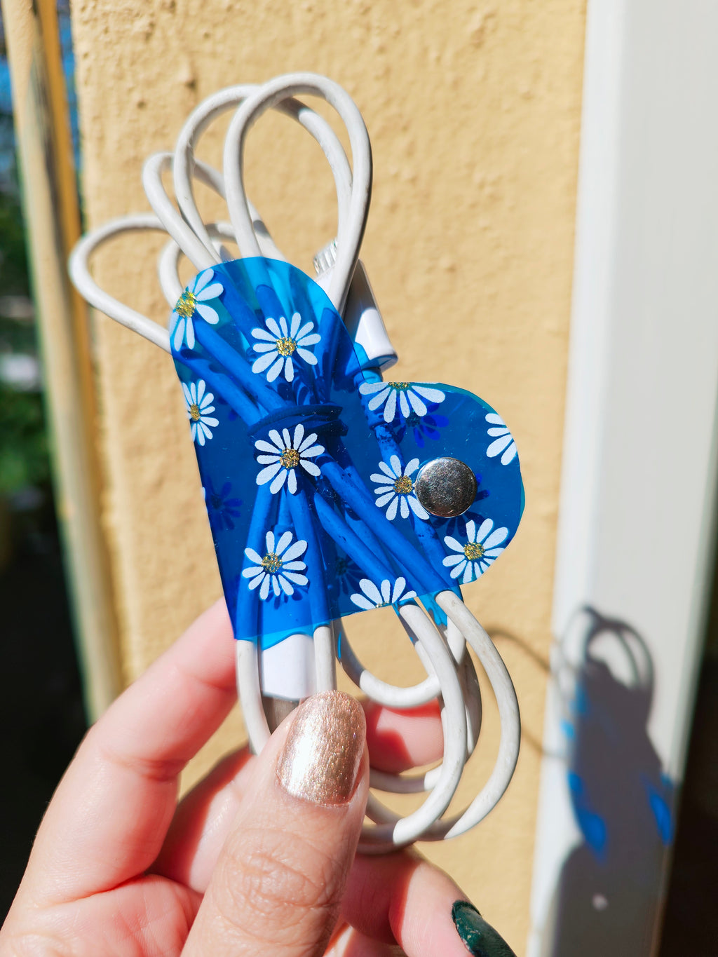 Clip de Cable GD Azul Margaritas