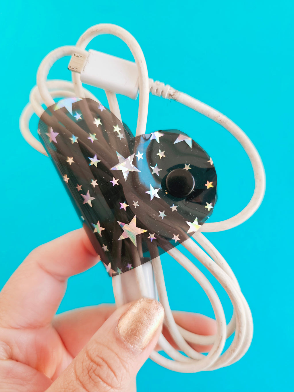 Clip de Cable GD Negro Estrellas