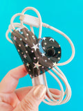 Clip de Cable GD Negro Estrellas