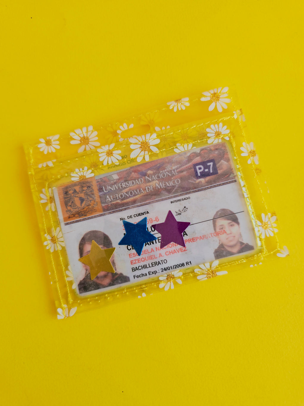 P. Credencial Horizontal Amarillo Margaritas