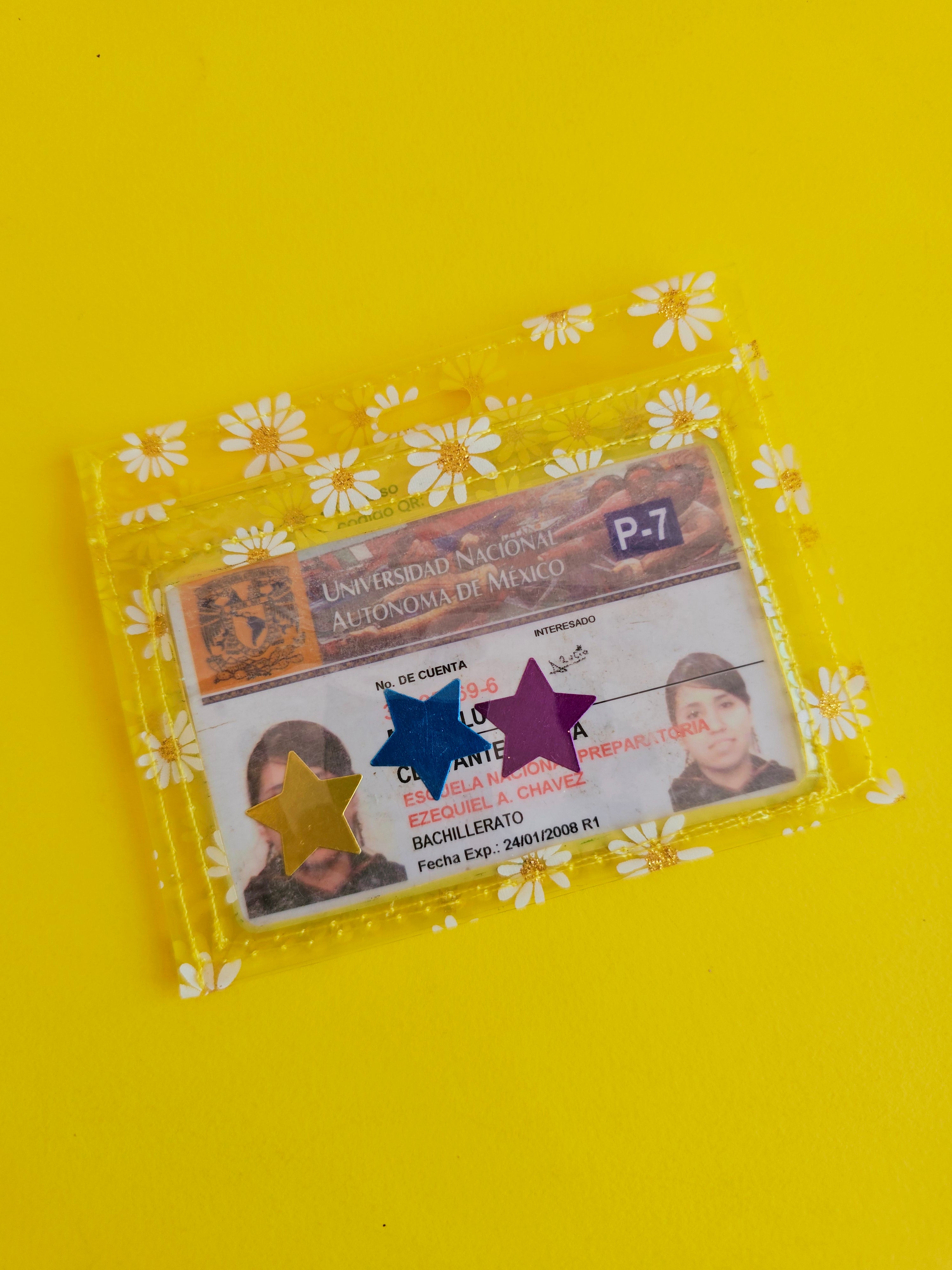 P. Credencial Horizontal Amarillo Margaritas