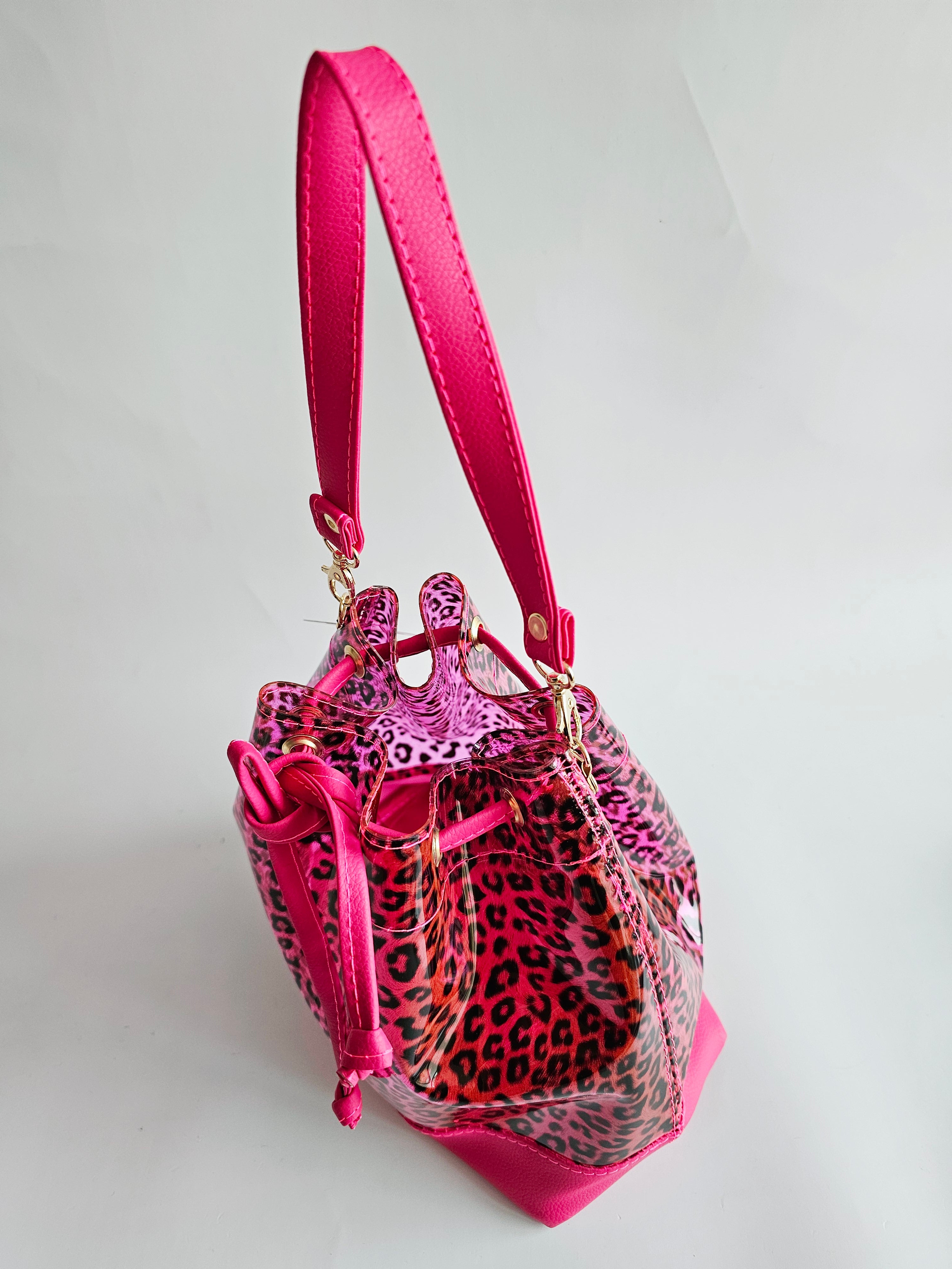 Bolso Bejeweled Rosa Leopardo