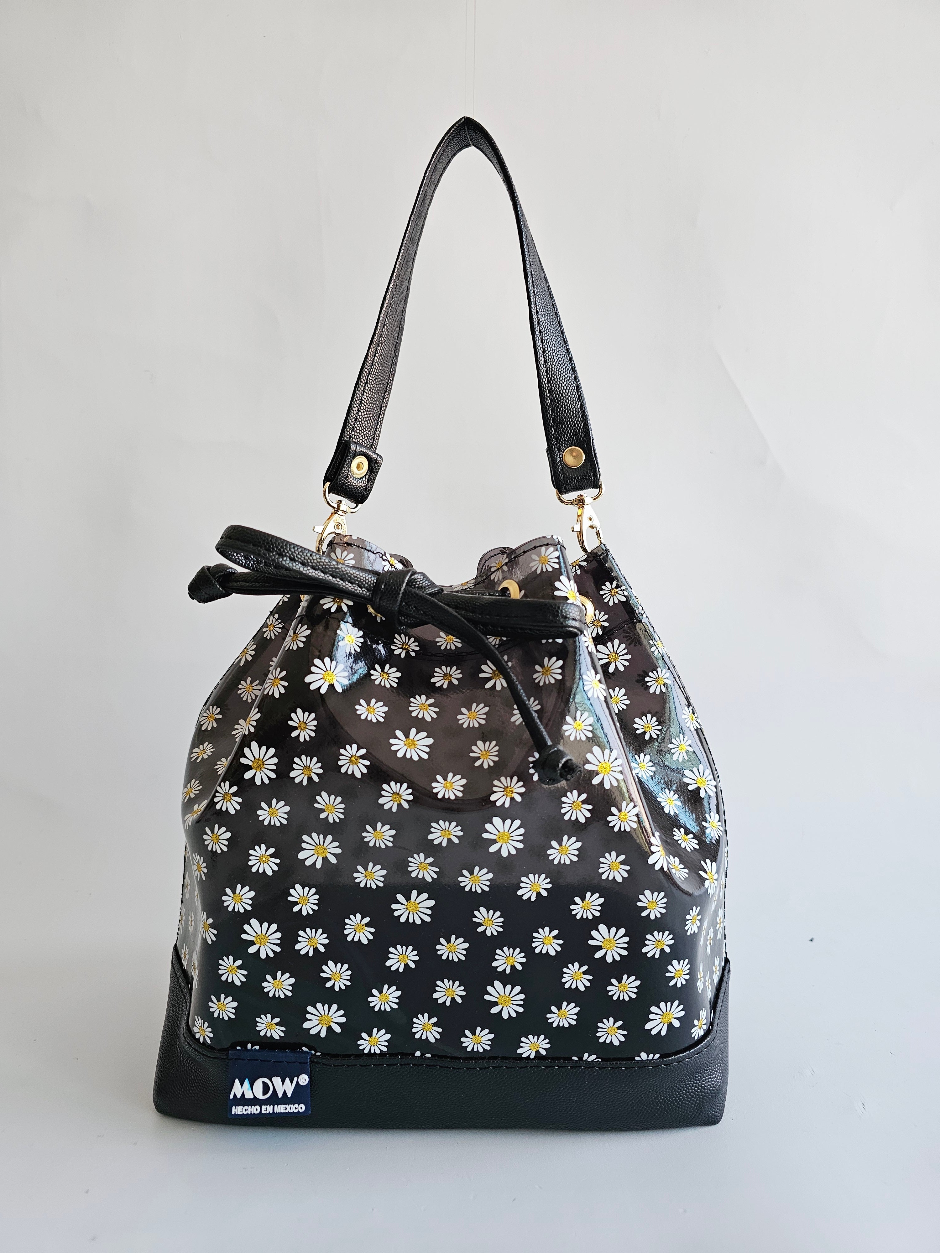 Bolso Bejeweled Negro Margaritas