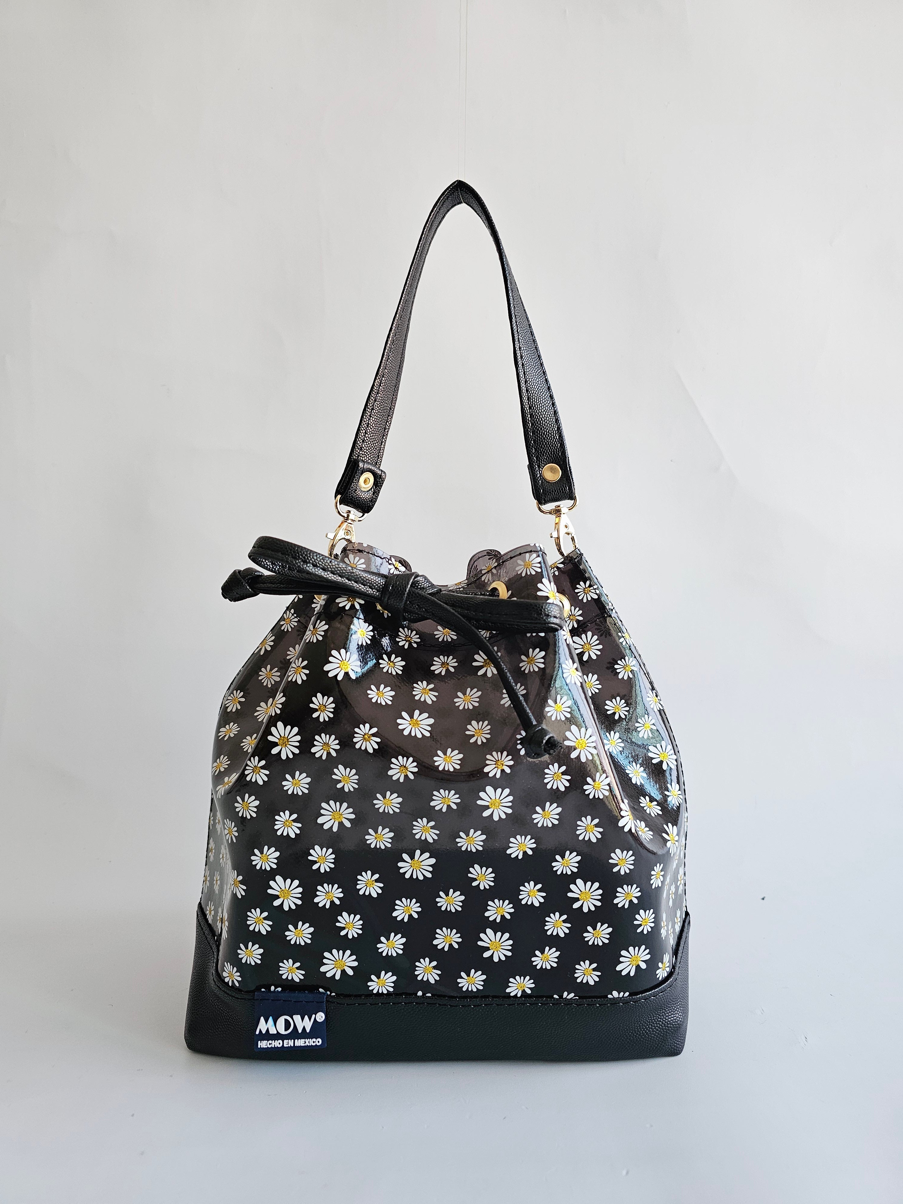 Bolso Bejeweled Negro Margaritas