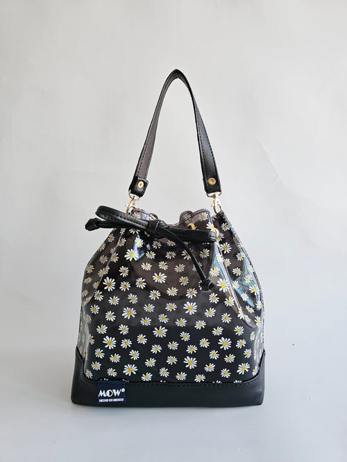 Bolso Bejeweled Negro Margaritas