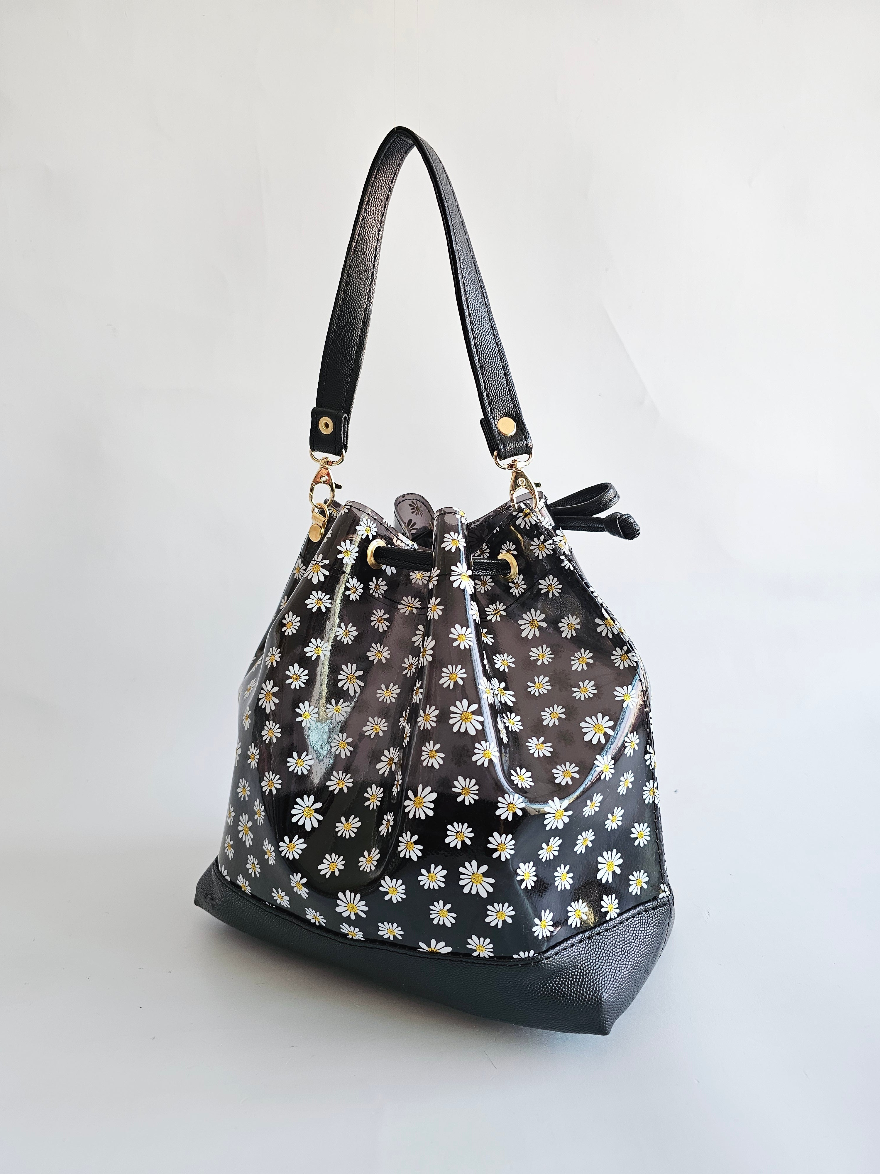Bolso Bejeweled Negro Margaritas
