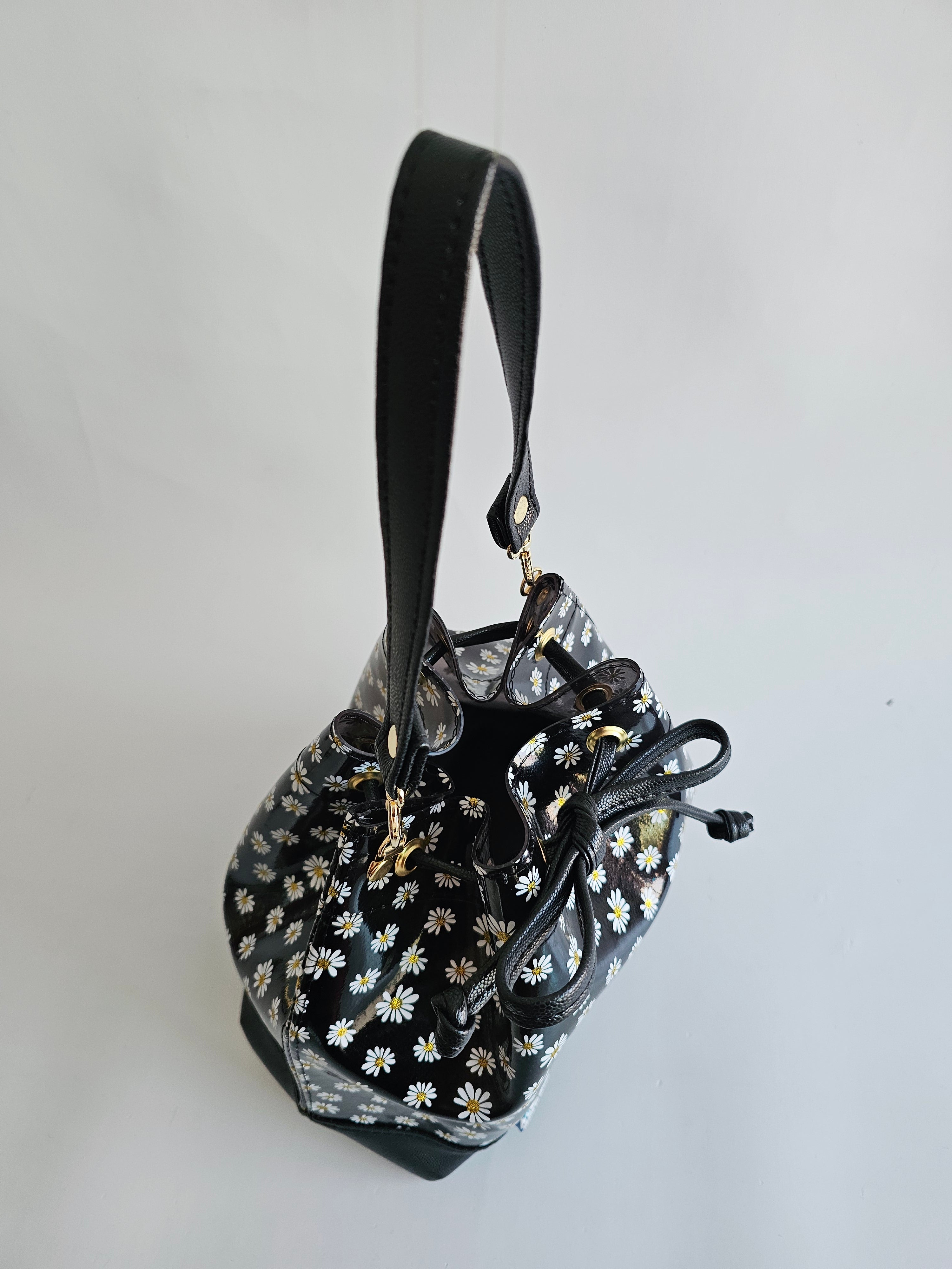 Bolso Bejeweled Negro Margaritas