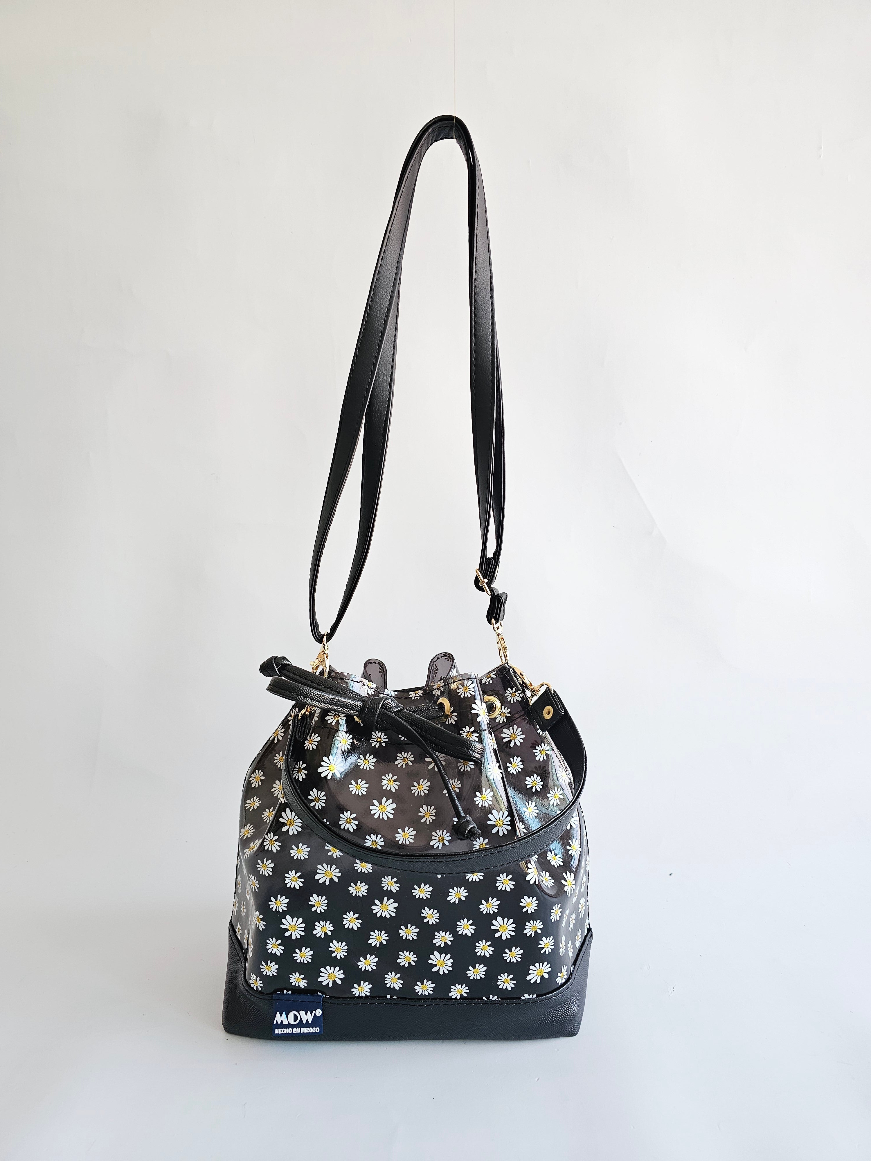 Bolso Bejeweled Negro Margaritas
