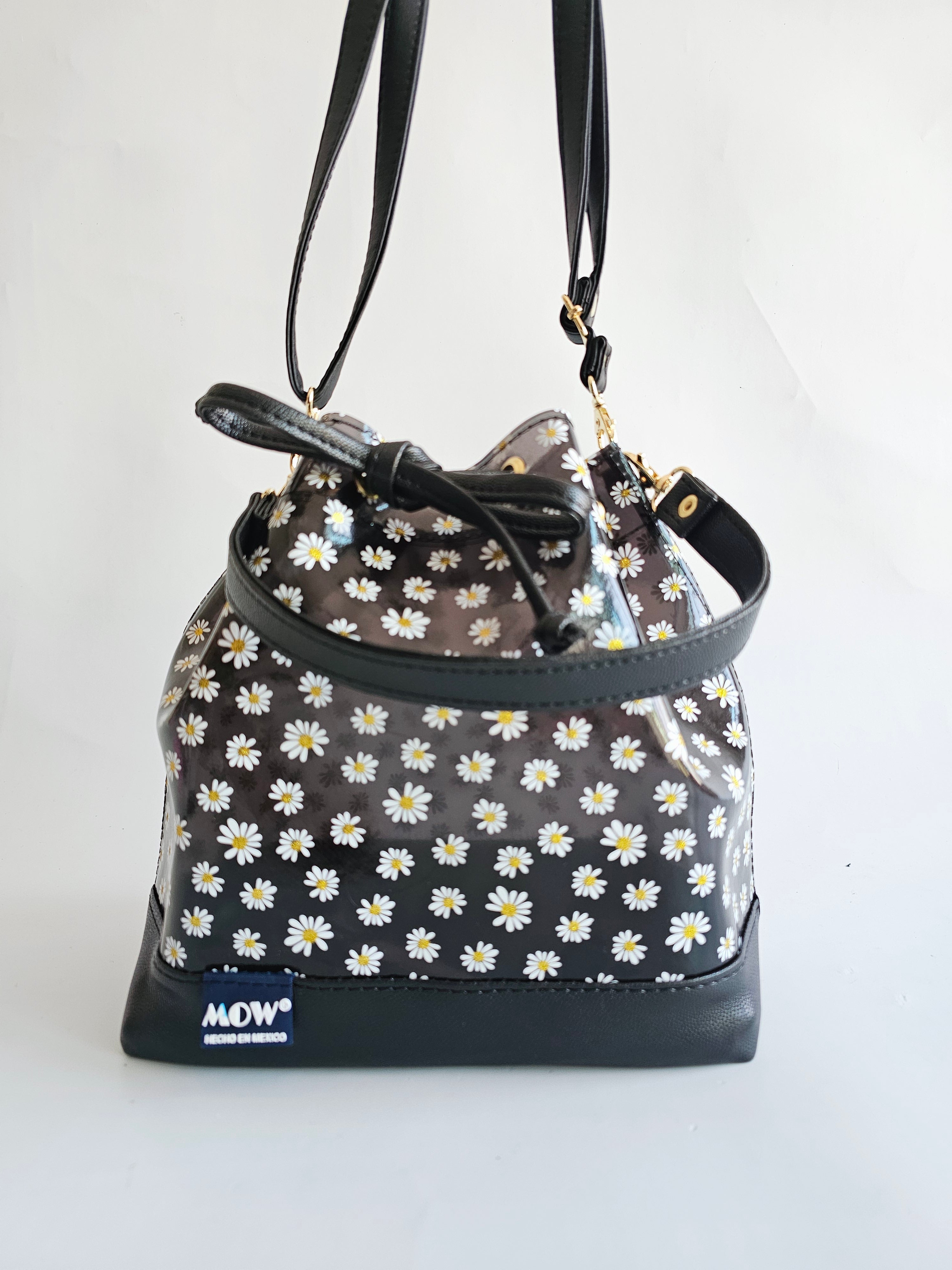 Bolso Bejeweled Negro Margaritas