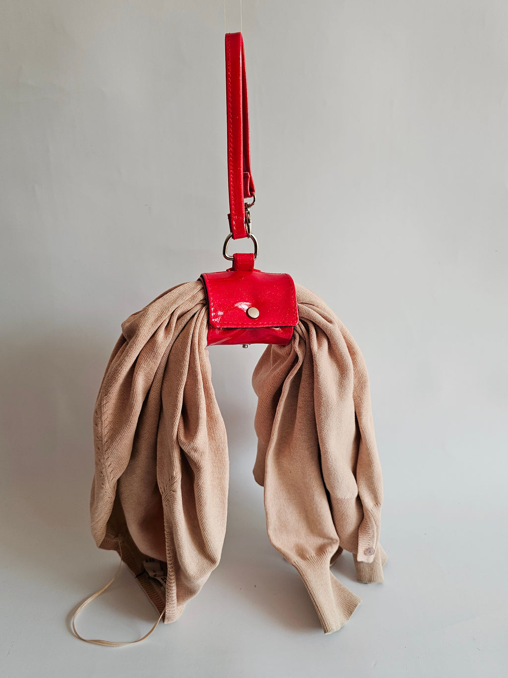 Clip de Ropa Rojo Glitter