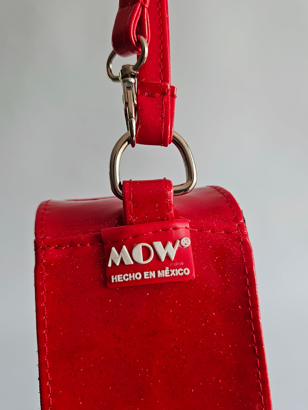 Clip de Ropa Rojo Glitter