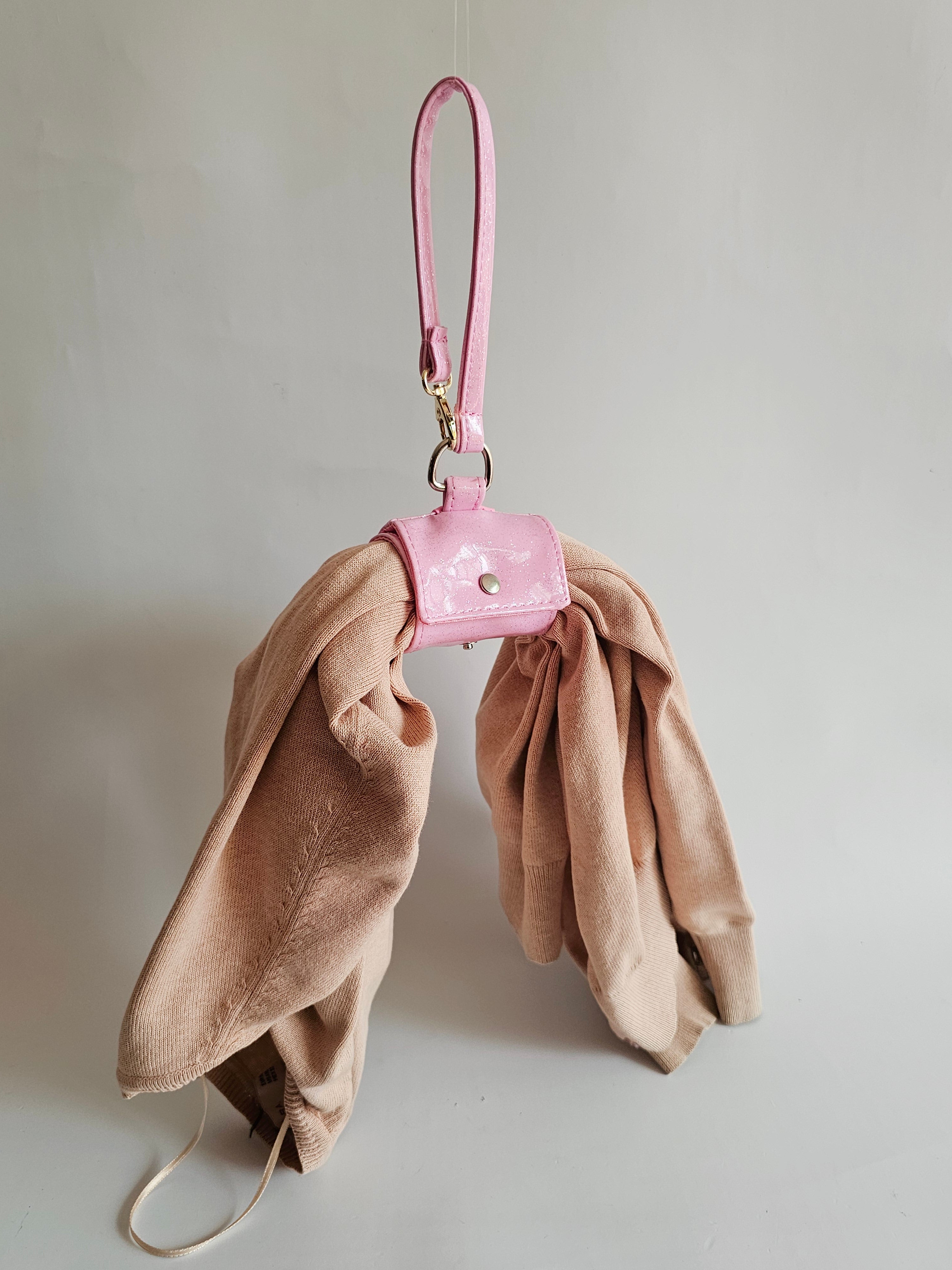 Clip de Ropa Rosa Glitter