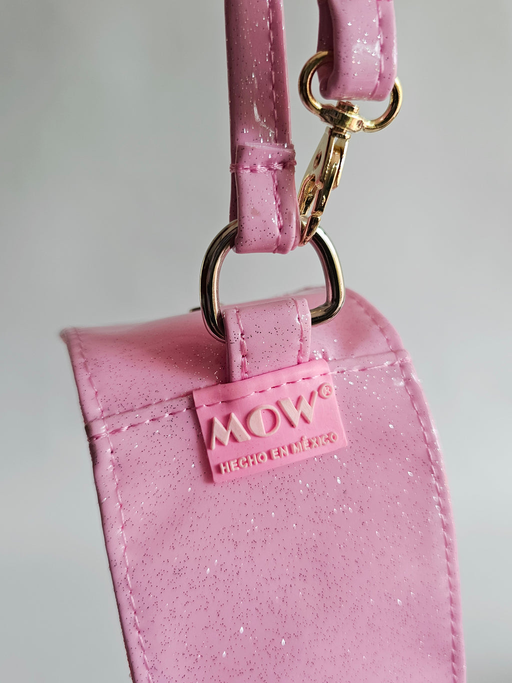 Clip de Ropa Rosa Glitter