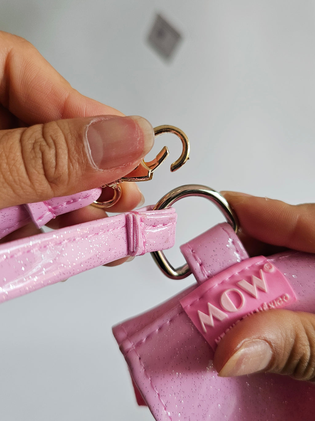 Clip de Ropa Rosa Glitter