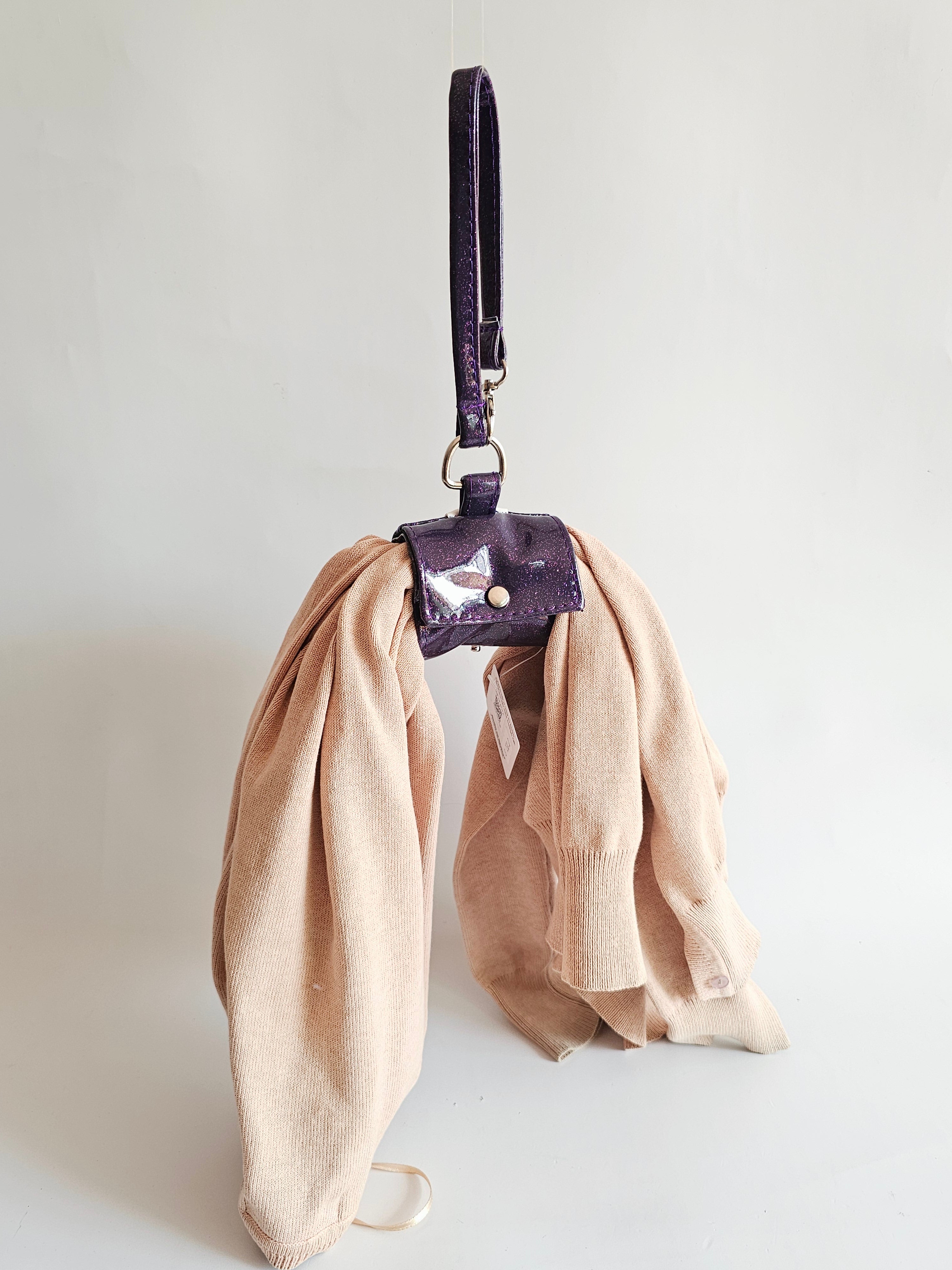 Clip de Ropa Morado Glitter