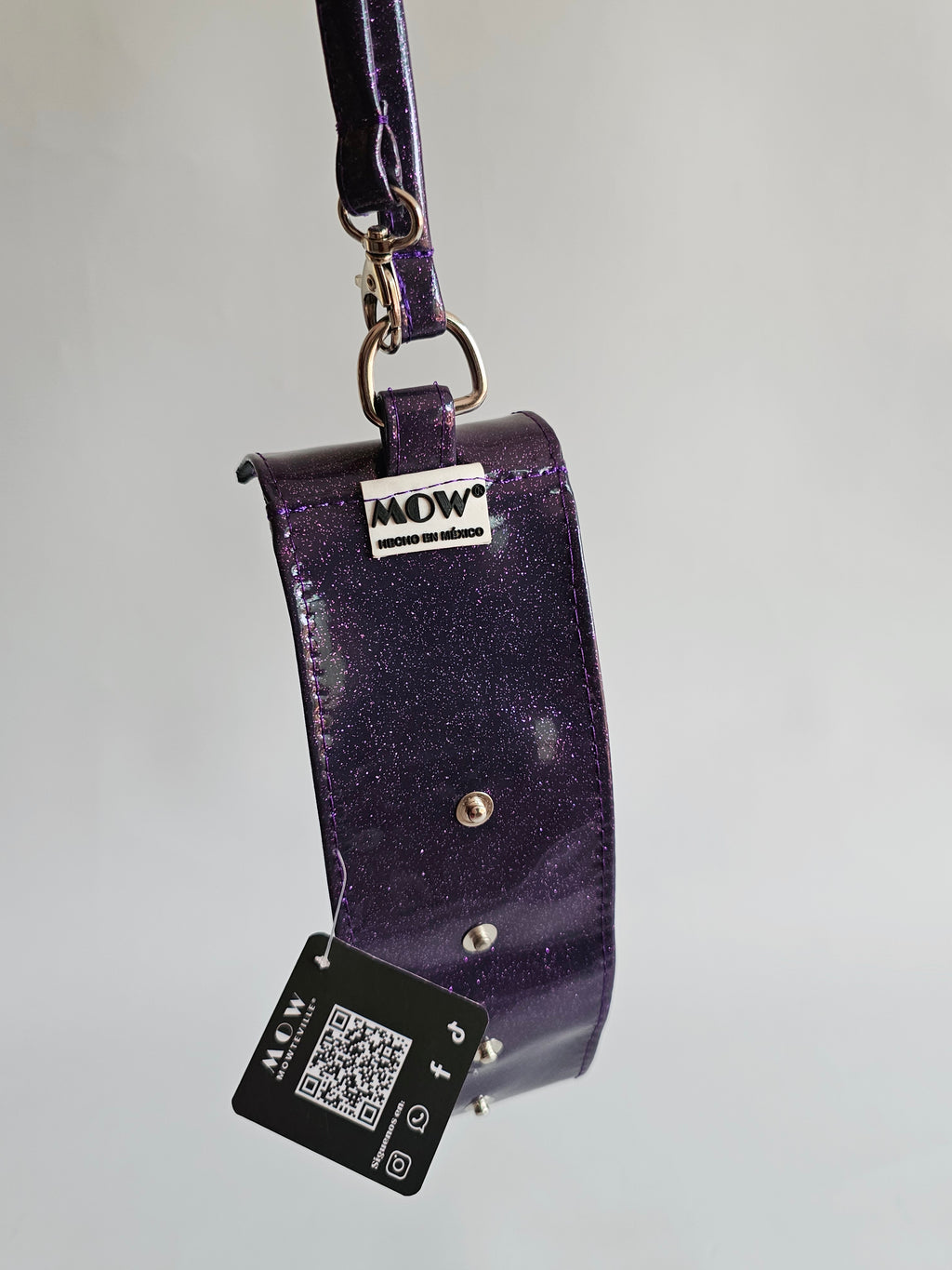 Clip de Ropa Morado Glitter