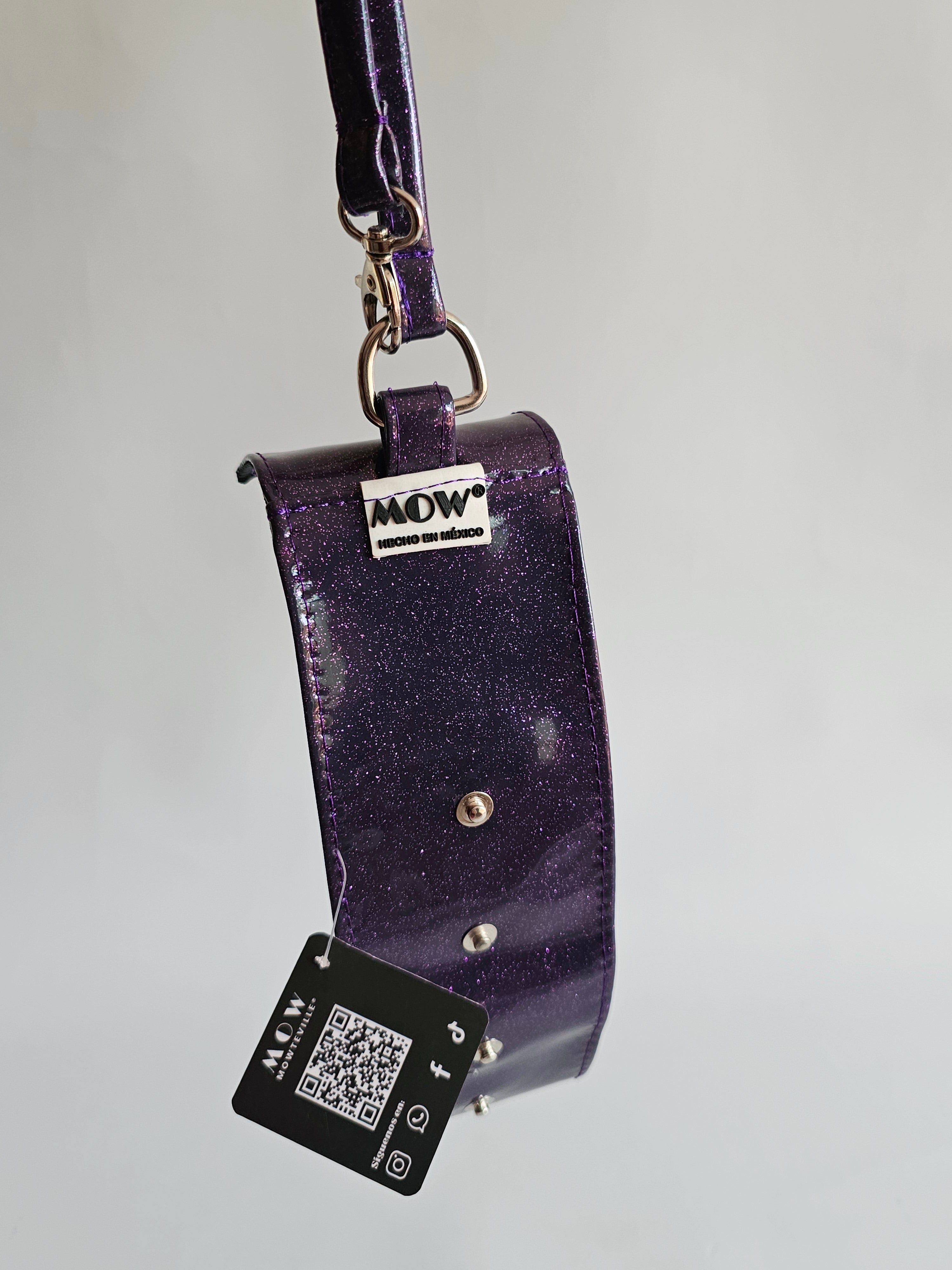 Clip de Ropa Morado Glitter