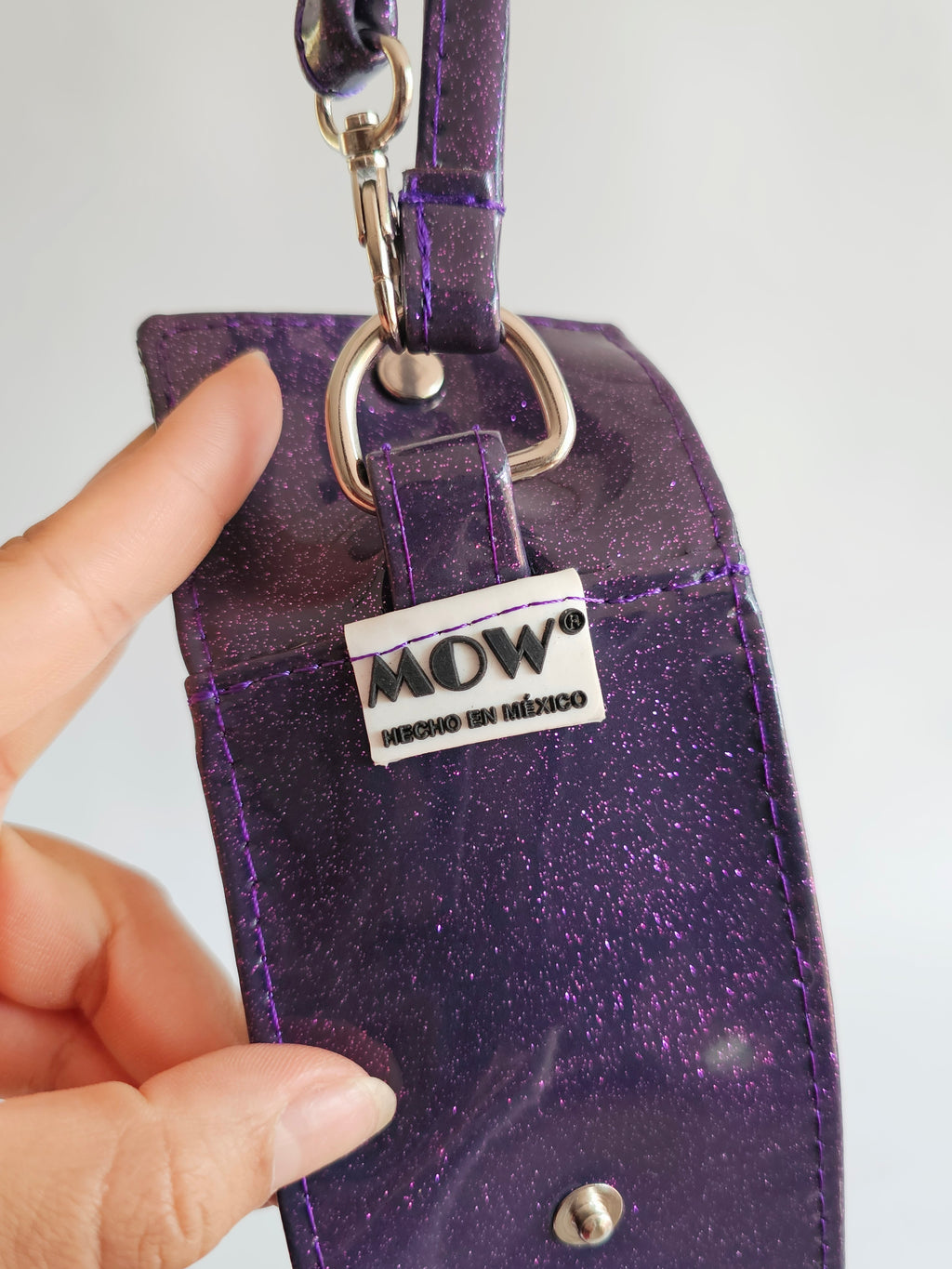 Clip de Ropa Morado Glitter