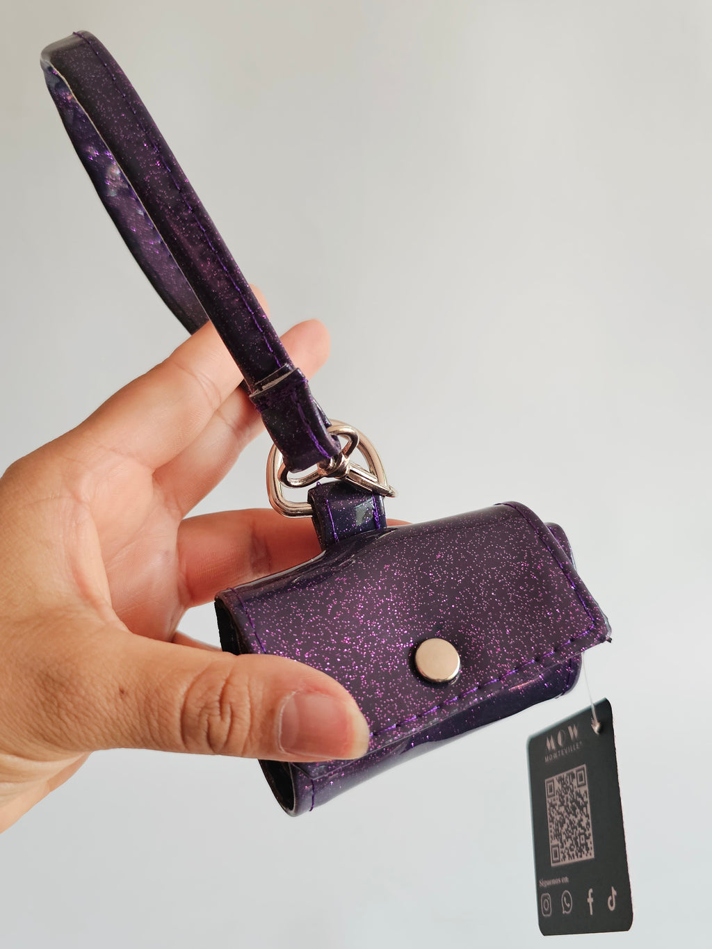 Clip de Ropa Morado Glitter